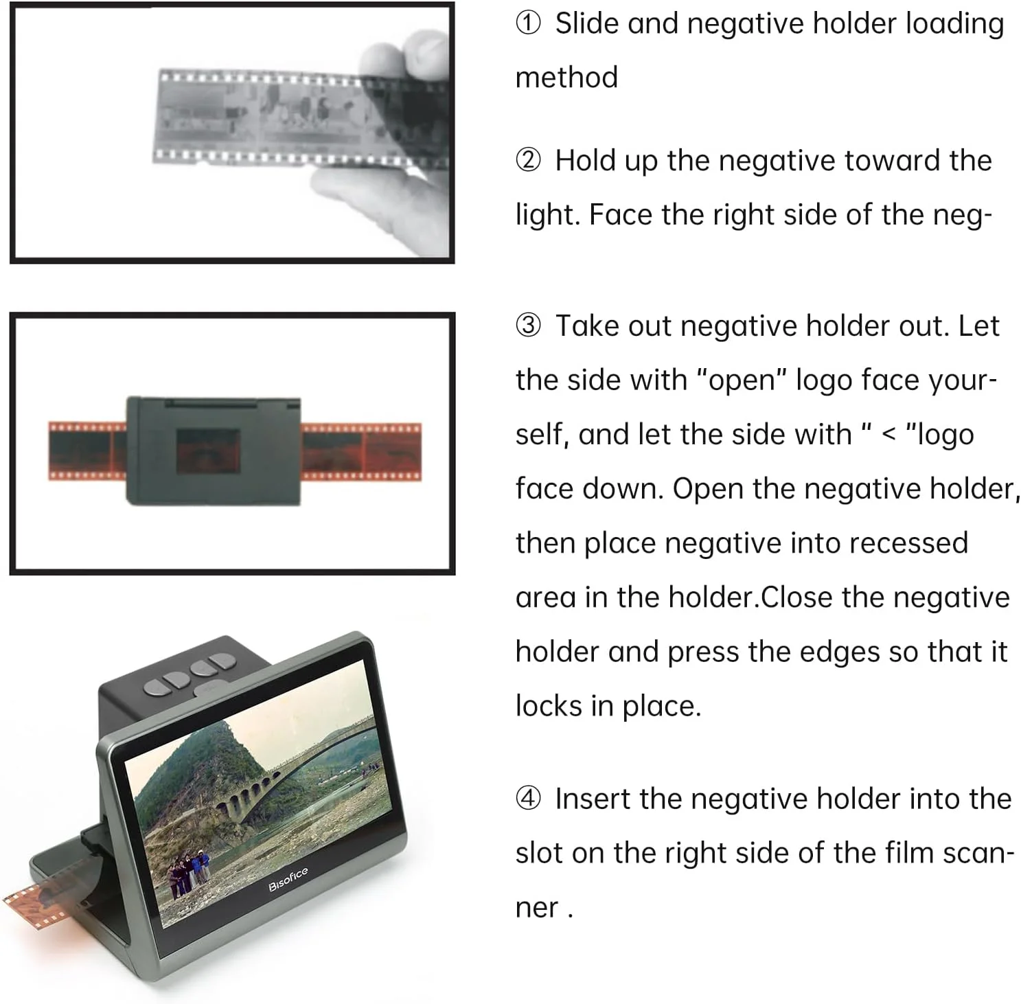 اسکنر فیلم و اسلاید Labymos برای فیلم 135 (36 * 24 میلی متر) / 126KPK / فیلم 110 / Super8 / تک رنگ / اسلاید به عکس های دیجیتال JPEG حافظه داخلی 16 گیگابایتی صفحه نمایش LCD 7 اینچی پشتیبانی از APP نمایشگر 48W پیکسل اتصال