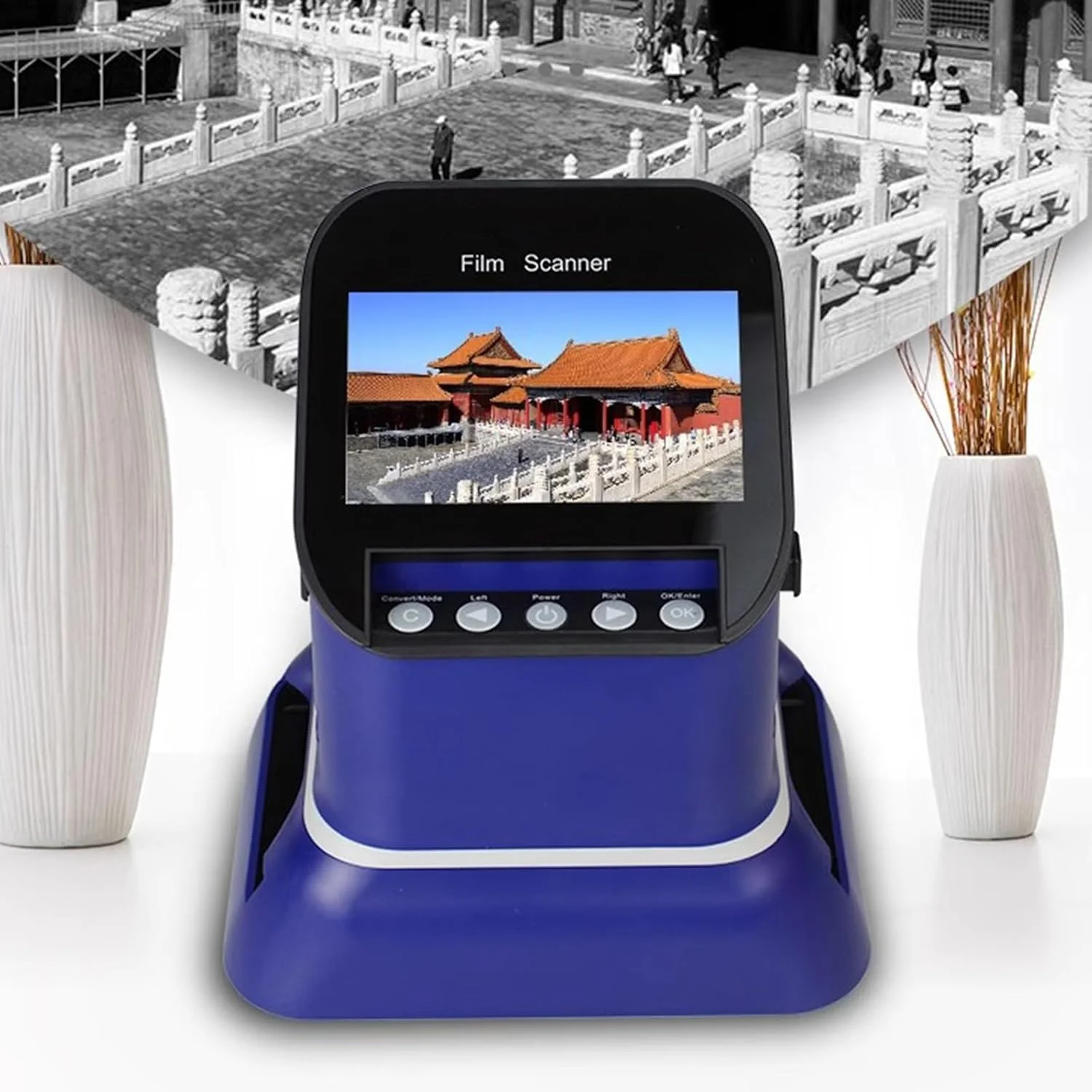 اسکنر فیلم و اسلاید دیجیتال، نمایشگر اسلاید با وضوح بالا، با صفحه نمایش بزرگ 4.3 اینچی، تبدیل فیلم 35 میلی متری و اسلاید به JPEG دیجیتال و ذخیره در کارت SD، با فیدر پایه اسلاید اسکنر فیلم و اسلاید دیجیتال، نمایشگر اسلاید با وضوح بالا، با صفحه نمایش بزرگ 4.3 اینچی، تبدیل فیلم 35 میلی متری و اسلاید به JPEG دیجیتال و ذخیره در کارت SD، با فیدر پایه اسلاید