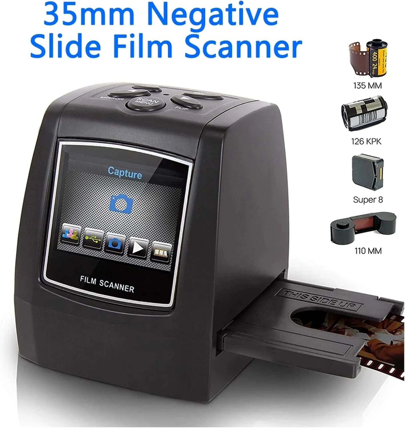 اسکنر فیلم و اسلاید 22 مگاپیکسلی همه کاره، صفحه نمایش LCD 2.4 اینچی، مبدل عکس دیجیتال قابل حمل، تبدیل فیلم نگاتیو 35 میلی متری و اسلاید به JPEG دیجیتال ذخیره در کارت SD اسکنر فیلم و اسلاید 22 مگاپیکسلی همه کاره، صفحه نمایش LCD 2.4 اینچی، مبدل عکس دیجیتال قابل حمل، تبدیل فیلم نگاتیو 35 میلی متری و اسلاید به JPEG دیجیتال ذخیره در کارت SD