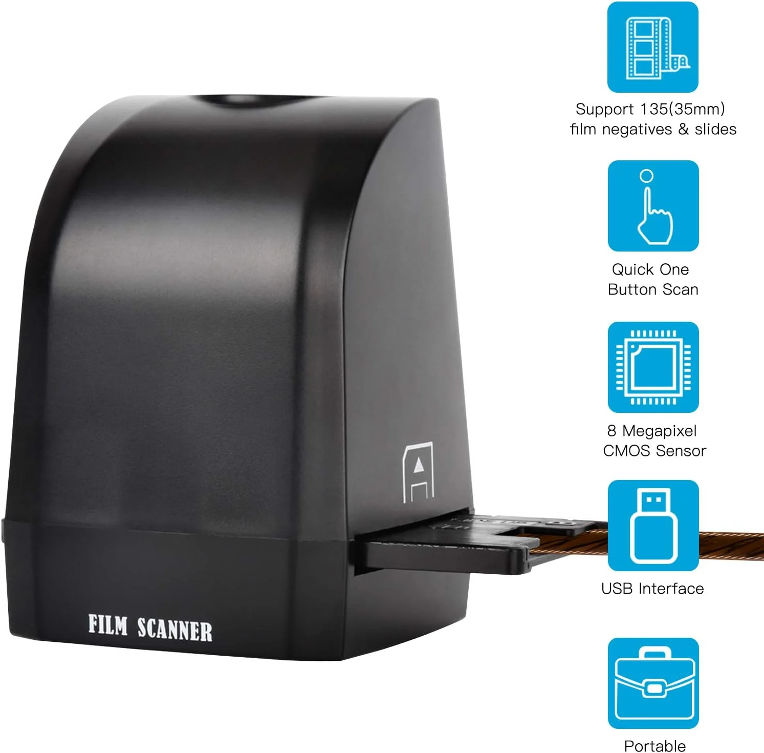 اسکنر فیلم اسلاید 135 Labymos، مبدل فیلم نگاتیو قابل حمل، اسکنر 8 مگاپیکسلی CMOS، تبدیل اسلایدها و نگاتیوهای 35 میلیمتری/135 میلیمتری به عکسهای دیجیتال JPEG سازگار با ویندوز XP/Vista/7/8/10 اسکنر فیلم اسلاید 135 Labymos، مبدل فیلم نگاتیو قابل حمل، اسکنر 8 مگاپیکسلی CMOS، تبدیل اسلایدها و نگاتیوهای 35 میلیمتری/135 میلیمتری به عکسهای دیجیتال JPEG سازگار با ویندوز XP/Vista/7/8/10