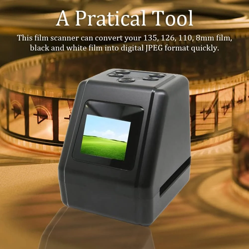 اسکنر فیلم دستی قابل حمل Labymos، اسکن فیلم 135، 126، 110، 8 میلی متری با صفحه نمایش 2.0 اینچی IPS و پشتیبانی از 11 زبان اسکنر فیلم دستی قابل حمل Labymos، اسکن فیلم 135، 126، 110، 8 میلی متری با صفحه نمایش 2.0 اینچی IPS و پشتیبانی از 11 زبان