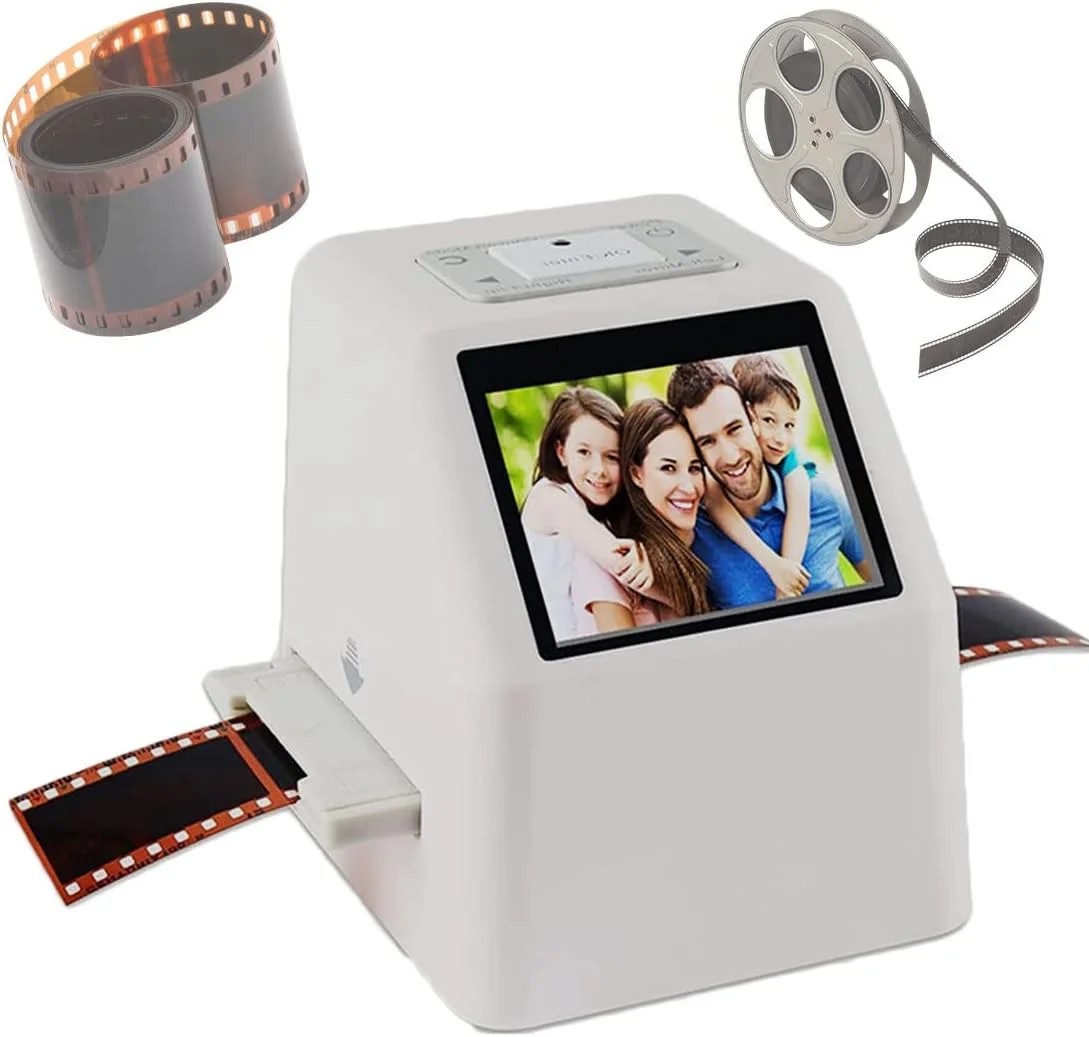 اسکنر فیلم و اسلاید KRUZZO 22MP چند منظوره با صفحه نمایش 4.3 اینچی، تبدیل فیلم نگاتیو 35 میلی متری، 126، 110، سوپر 8 و اسلاید به JPEG دیجیتال و ذخیره در کارت SD