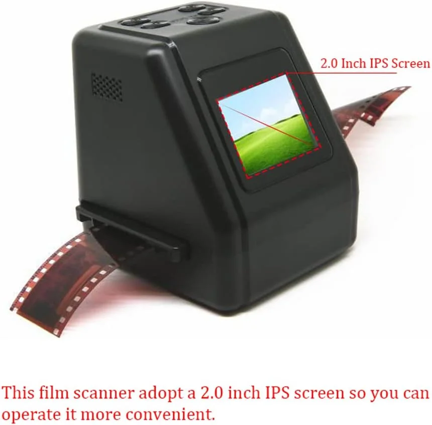 اسکنر فیلم دستی قابل حمل Labymos، اسکن فیلم 135، 126، 110، 8 میلی متری با صفحه نمایش 2.0 اینچی IPS و پشتیبانی از 11 زبان اسکنر فیلم دستی قابل حمل Labymos، اسکن فیلم 135، 126، 110، 8 میلی متری با صفحه نمایش 2.0 اینچی IPS و پشتیبانی از 11 زبان