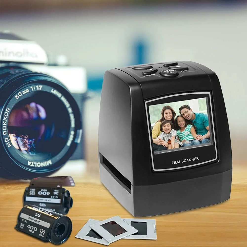 اسکنر فیلم نگاتیو قابل حمل Labymos، مبدل فیلم اسلاید 35 میلی متری و 135 میلی متری، نمایشگر تصویر دیجیتال عکس با 2.4 اسکنر فیلم نگاتیو قابل حمل Labymos، مبدل فیلم اسلاید 35 میلی متری و 135 میلی متری، نمایشگر تصویر دیجیتال عکس با 2.4