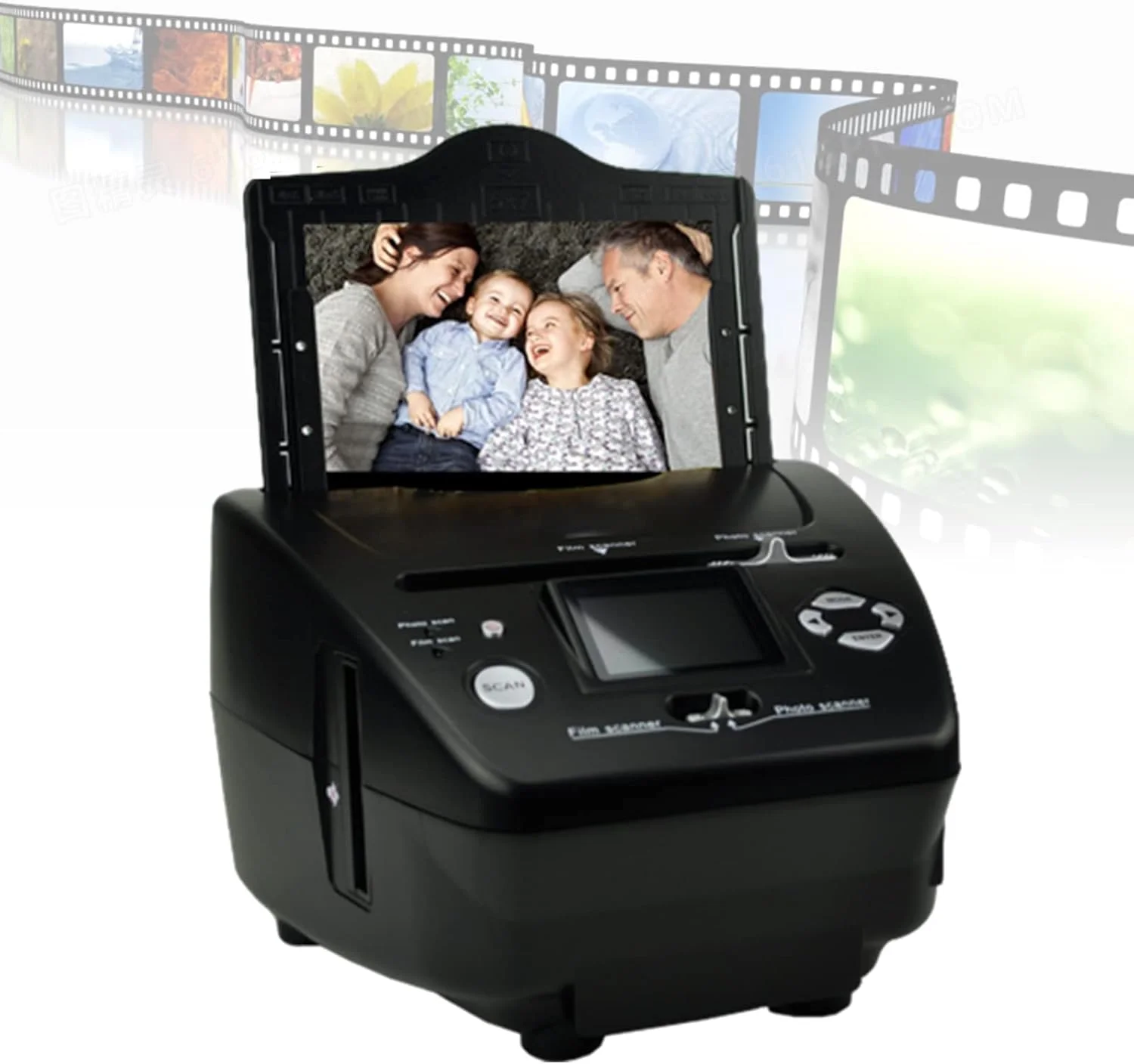 اسکنر فیلم دیجیتال، تبدیل کننده اسلاید با صفحه نمایش رنگی 2.4 اینچی LCD، اسکنر نگاتیو سریع برای ویندوز XP/Vista/Win 7/Win XP/Win Vista