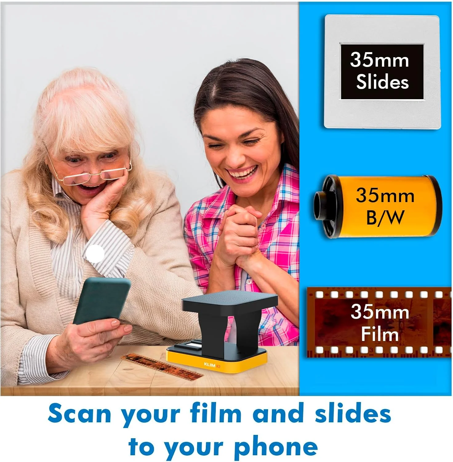تبدیل کننده عکس موبایل KLIM K2 برای فیلم 35 میلی متری - تبدیل نگاتیو و پوزیتیو - اسکنر اسلاید و عکس - کیت ضروری توسعه رنگی - سرویس شخصی شما برای ظهور نگاتیوها در خانه تبدیل کننده عکس موبایل KLIM K2 برای فیلم 35 میلی متری - تبدیل نگاتیو و پوزیتیو - اسکنر اسلاید و عکس - کیت ضروری توسعه رنگی - سرویس شخصی شما برای ظهور نگاتیوها در خانه