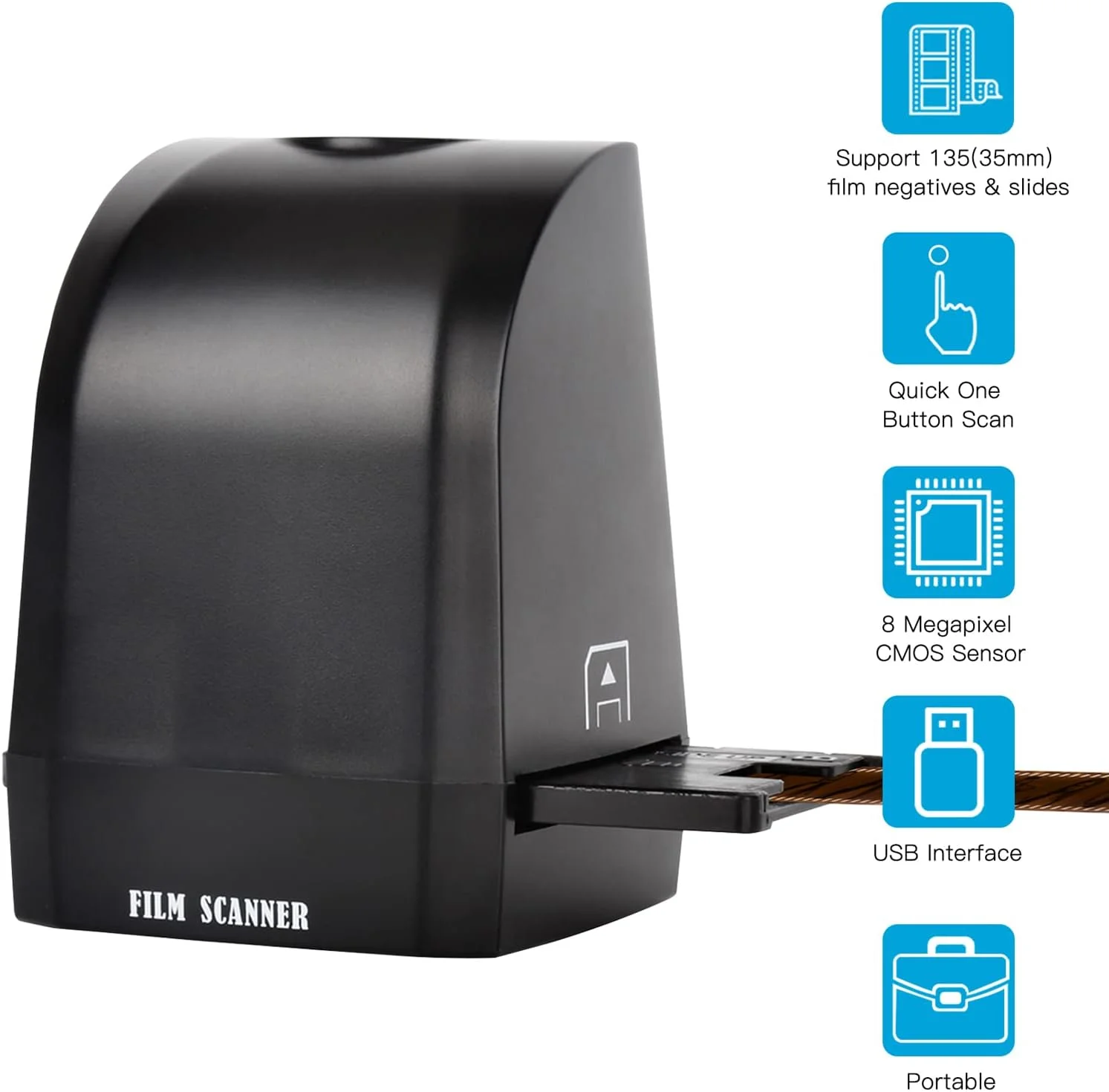 تبدیل کننده اسلاید فیلم KEhtu، اسکنر قابل حمل نگاتیو 8 مگاپیکسل اسلایدها و نگاتیوهای 35 میلی متری/135 میلی متری به عکس های دیجیتال JPEG، پشتیبانی از نگاتیوها و اسلایدهای سیاه و سفید/رنگی تبدیل کننده اسلاید فیلم KEhtu، اسکنر قابل حمل نگاتیو 8 مگاپیکسل اسلایدها و نگاتیوهای 35 میلی متری/135 میلی متری به عکس های دیجیتال JPEG، پشتیبانی از نگاتیوها و اسلایدهای سیاه و سفید/رنگی