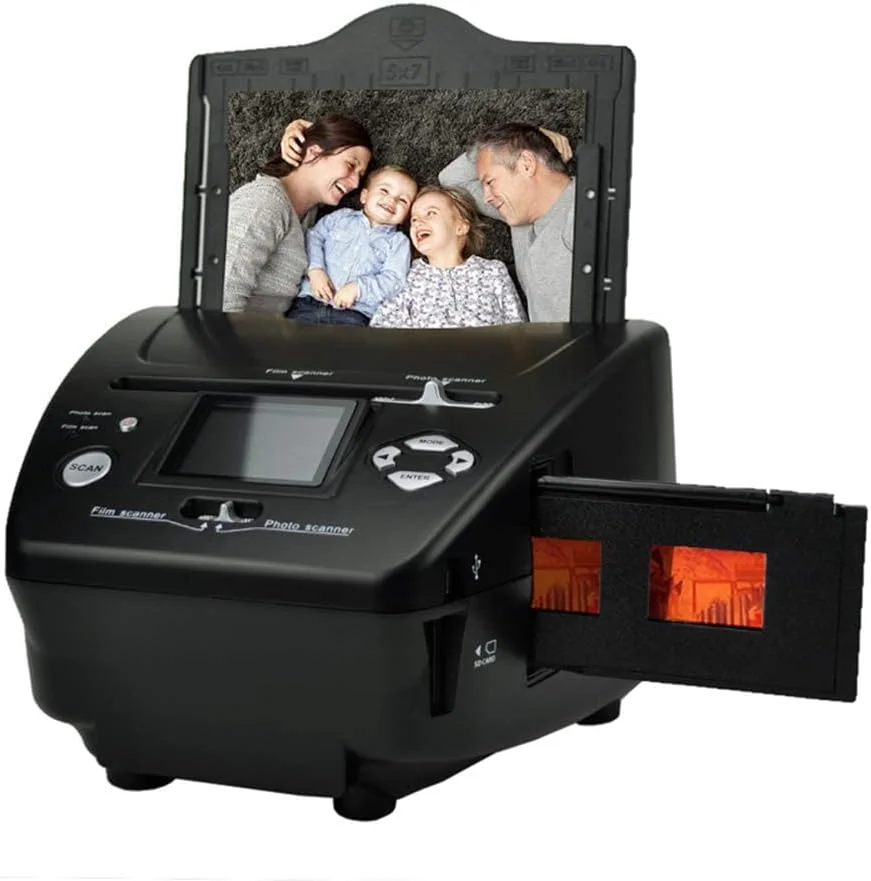 اسکنر اسلاید و فیلم، اسلایدها را به فایل های دیجیتال JPG تبدیل می کند و در کارت SD ذخیره می کند، دارای صفحه نمایش LCD 2.4 اینچی، استفاده آسان