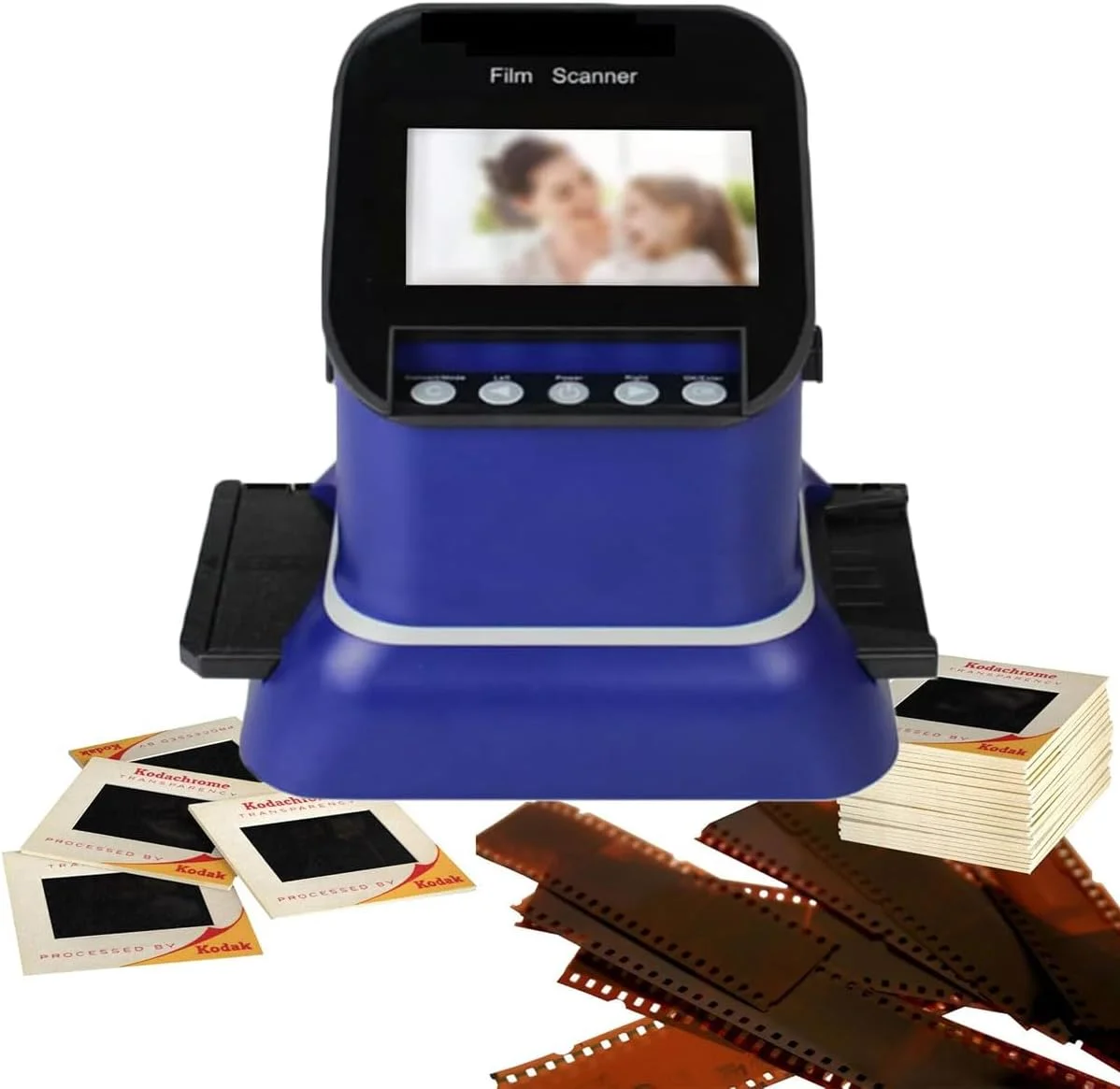 اسکنر فیلم و اسلاید دیجیتال 4.3 اینچی JOSBY، تبدیل فرمت متوسط 120، فیلم 127، میکروفیلم، نگاتیوها و اسلایدهای 35 میلی متری به JPEG دیجیتال، با کارت حافظه 8 گیگابایتی، اسکنر فیلم 22 میلیون پیکسلی، برای سفرهای خانوادگی