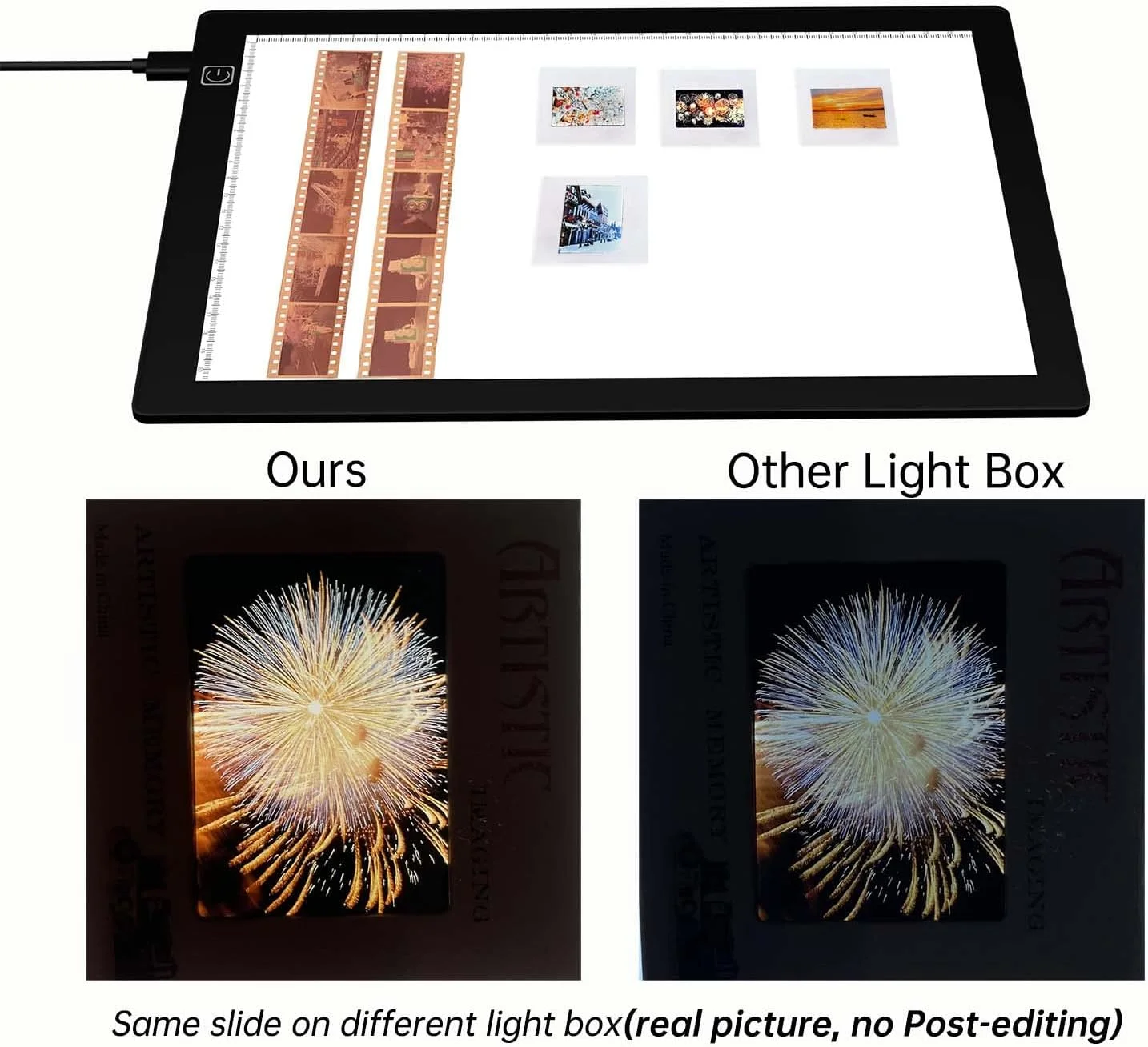 جعبه نور اسلاید JHFart با نور پس زمینه 12 در 8 اینچ، فوق العاده نازک و روشنایی قابل تنظیم برای اسلایدها و اسکن نگاتیو فیلم جعبه نور اسلاید JHFart با نور پس زمینه 12 در 8 اینچ، فوق العاده نازک و روشنایی قابل تنظیم برای اسلایدها و اسکن نگاتیو فیلم