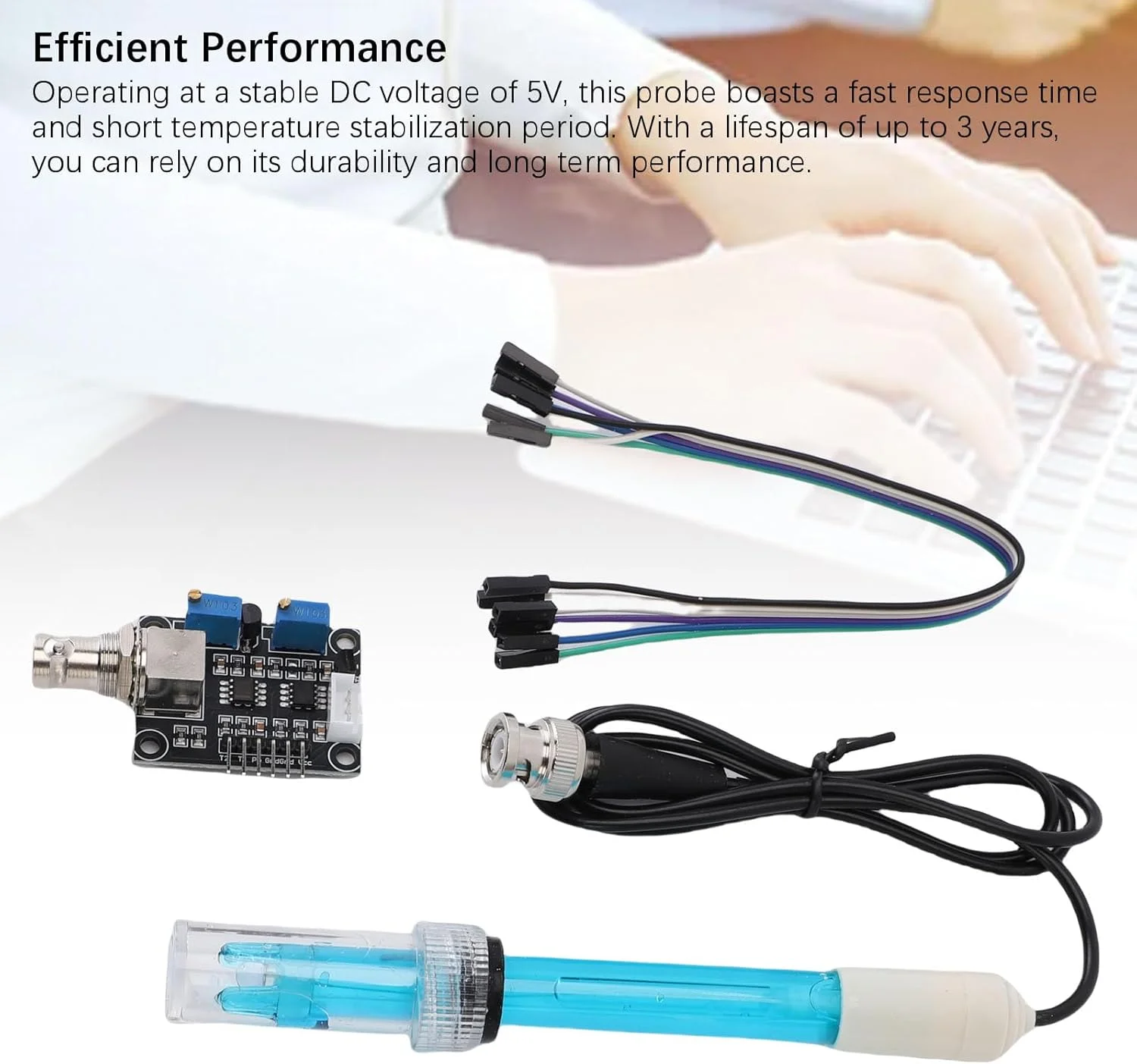 کیت ماژول سنسور و پروب الکترود PH گشیدا 0-14، کانکتور BNC، پاسخ سریع برای آکواریوم، هیدروپونیک، استخر، نظارت بر کیفیت آب کیت ماژول سنسور و پروب الکترود PH گشیدا 0-14، کانکتور BNC، پاسخ سریع برای آکواریوم، هیدروپونیک، استخر، نظارت بر کیفیت آب