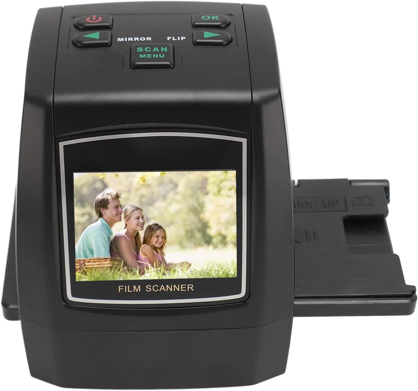 اسکنر فیلم عمومی 22 مگاپیکسل با صفحه نمایش LCD رنگی برای تبدیل فیلم و عکس های 135، 126، 110، 100-240 ولت با درگاه کارت حافظه خارجی و عملکردهای تنظیم (دوشاخه GB) اسکنر فیلم عمومی 22 مگاپیکسل با صفحه نمایش LCD رنگی برای تبدیل فیلم و عکس های 135، 126، 110، 100-240 ولت با درگاه کارت حافظه خارجی و عملکردهای تنظیم (دوشاخه GB)