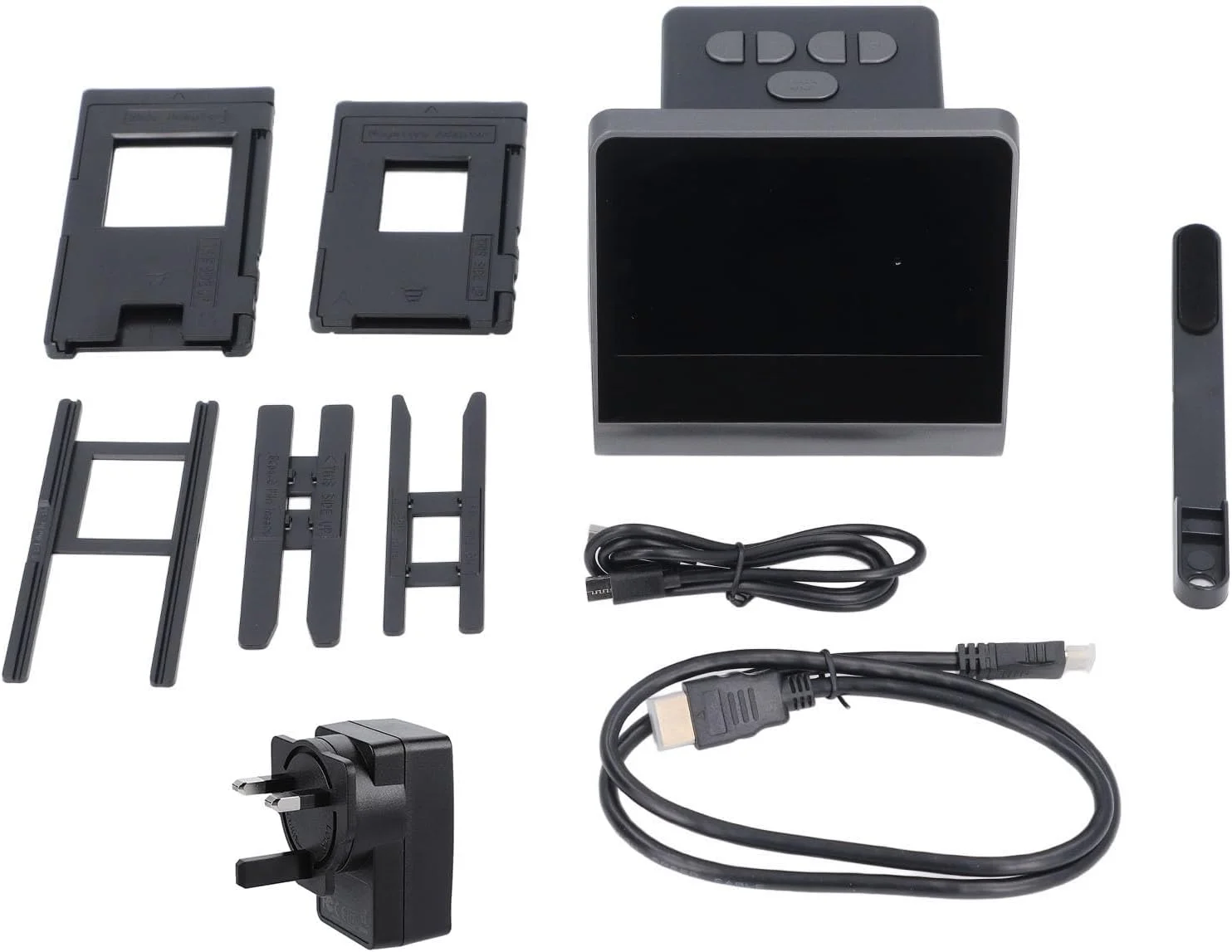 اسکنر فیلم، دیجیتایزر اسلاید 48 مگاپیکسلی با LCD 5 اینچی و حافظه 16 گیگابایتی برای نگاتیوهای 135، 110، 126KPK، Super 8، تک رنگ، مبدل مستقل فیلم به دیجیتال