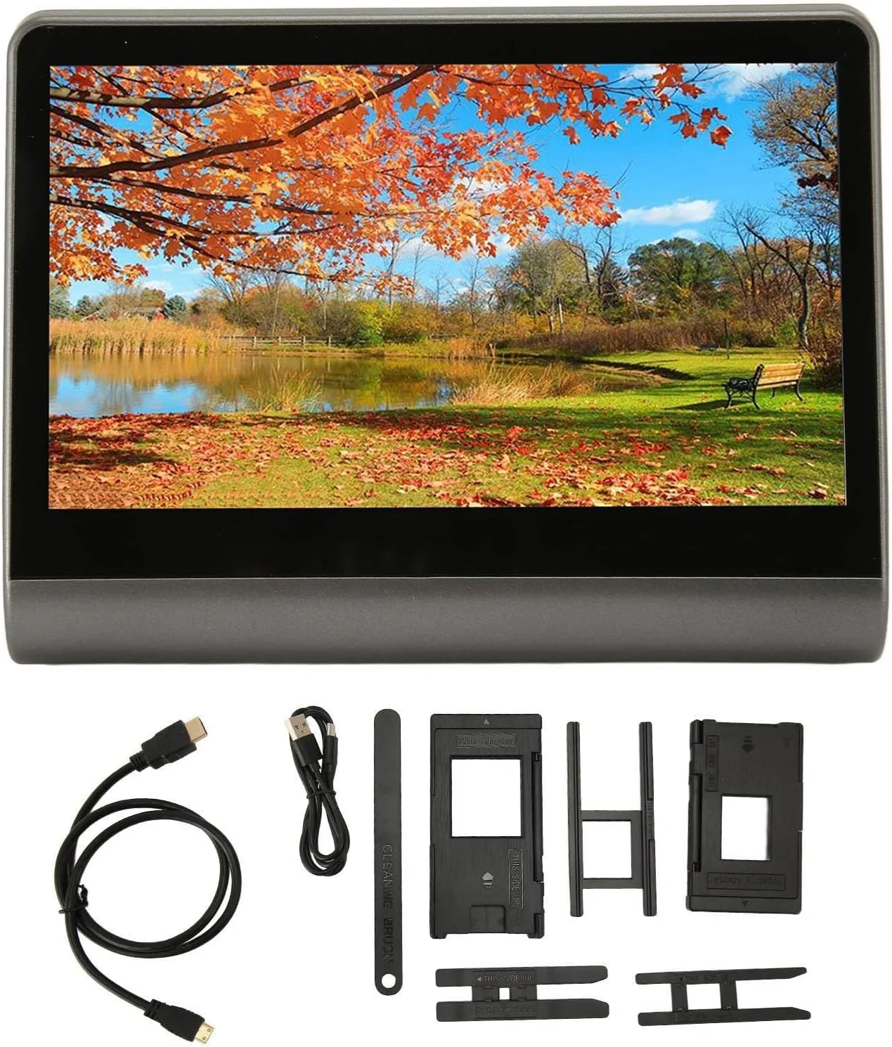 اسکنر فیلم و اسلاید 48 مگاپیکسلی، تبدیل فیلم و اسلاید 135/126KPK/110 به JPEG دیجیتال، صفحه نمایش LED 7 اینچی، خروجی USB-C و HDMI