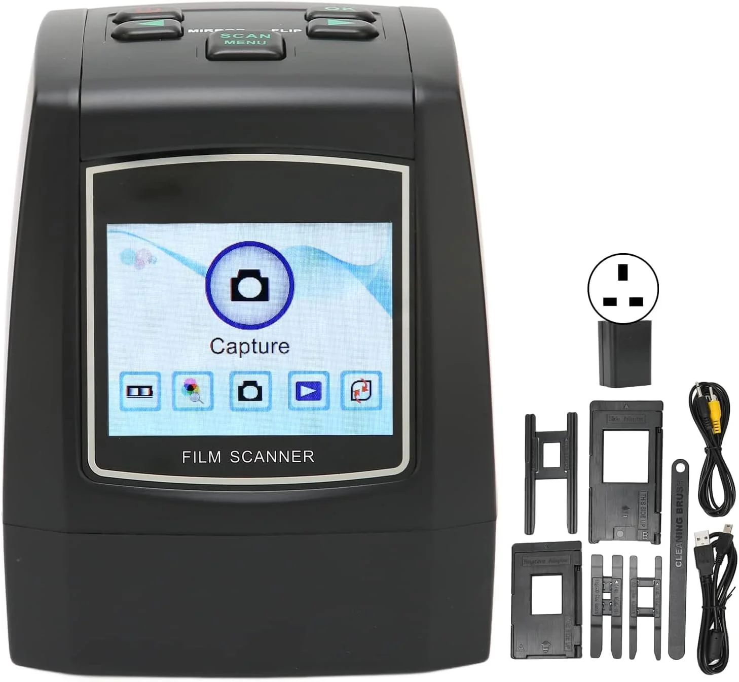 اسکنر فیلم/اسلاید، نمایشگر اسلاید، تبدیل فیلم نگاتیو 35 میلی متری، 126kpk، 110، Super 8 و اسلاید برای ذخیره JPEG دیجیتال