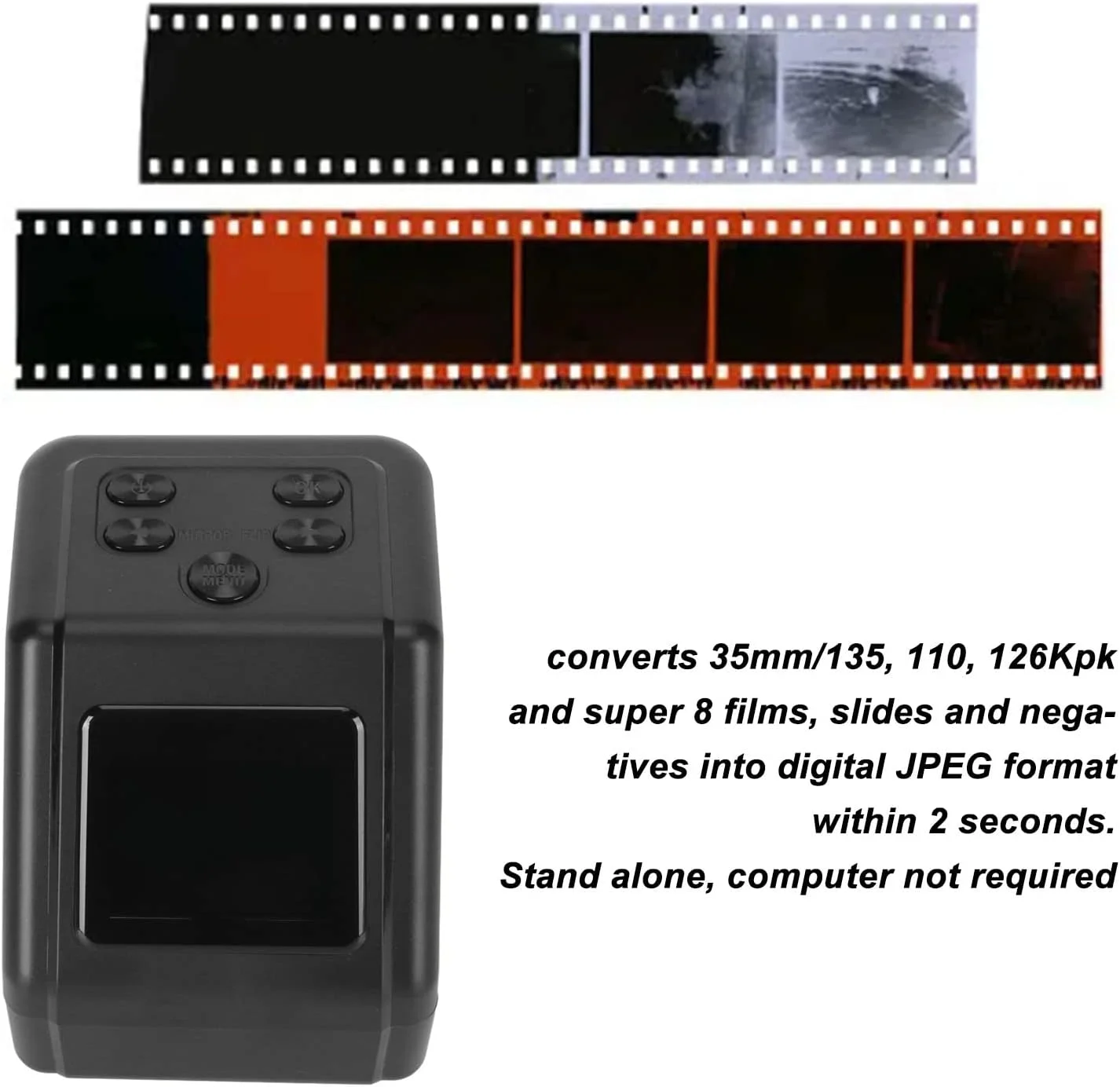اسکنر فیلم، اسکنر نگاتیو 2 اینچی TFT IPS با کیفیت 22 مگاپیکسل برای تبلت