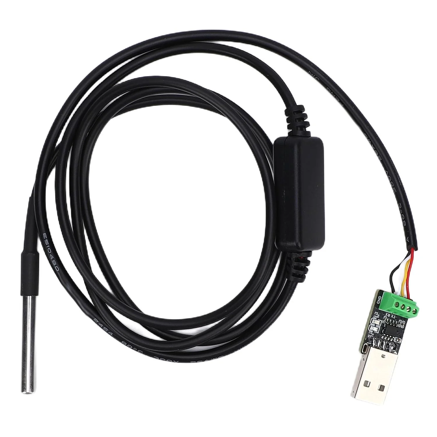 کیت ماژول سنسور دمای دیجیتال Eujgoov 2 در 1 با پروب استیل ضد زنگ USB PC TTL تراشه سنسور برای مصارف صنعتی