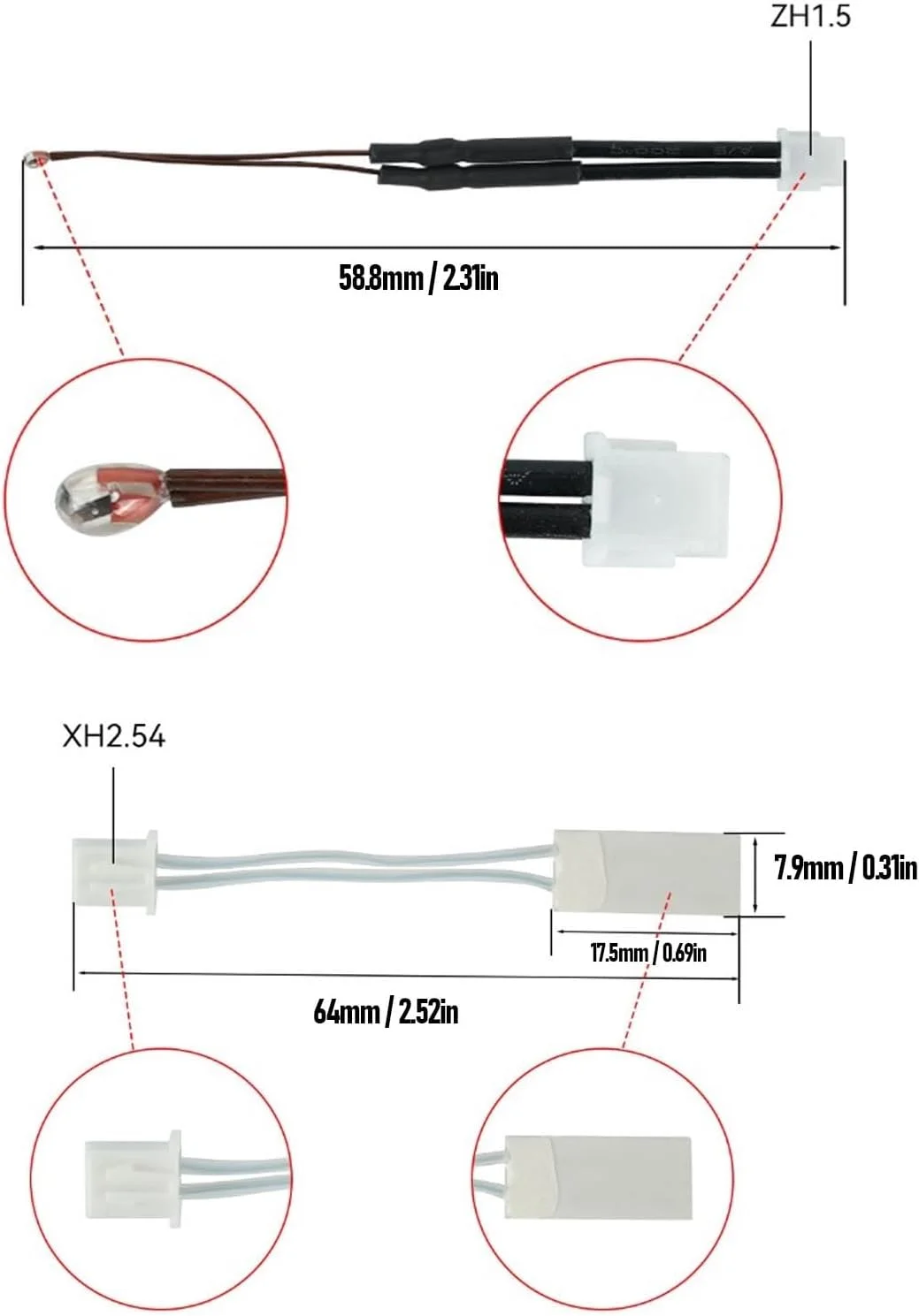 کیت سیم ترمیستور و صفحه گرمایشی جایگزین Eujgoov برای پرینتر کربنی ELEGOO، کیت سیم ترمیستور هیتر سرامیکی 24 ولت 60 وات کیت سیم ترمیستور و صفحه گرمایشی جایگزین Eujgoov برای پرینتر کربنی ELEGOO، کیت سیم ترمیستور هیتر سرامیکی 24 ولت 60 وات