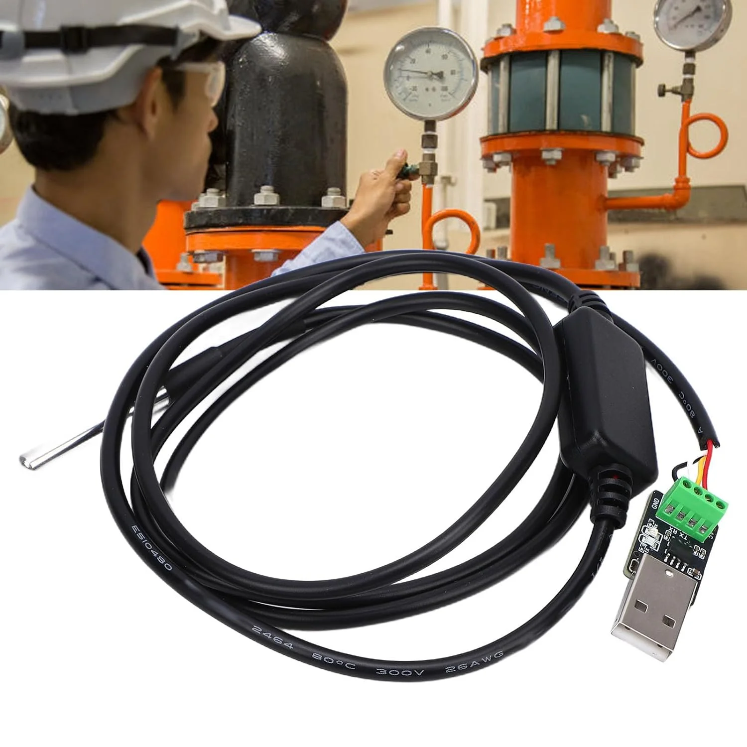 سنسور دمای دیجیتال Eujgoov 2 در 1 USB PC TTL سیستم سنجش شناسایی خودکار پلاگین و پخش برای ModBUS-RTU سنسور دمای دیجیتال Eujgoov 2 در 1 USB PC TTL سیستم سنجش شناسایی خودکار پلاگین و پخش برای ModBUS-RTU