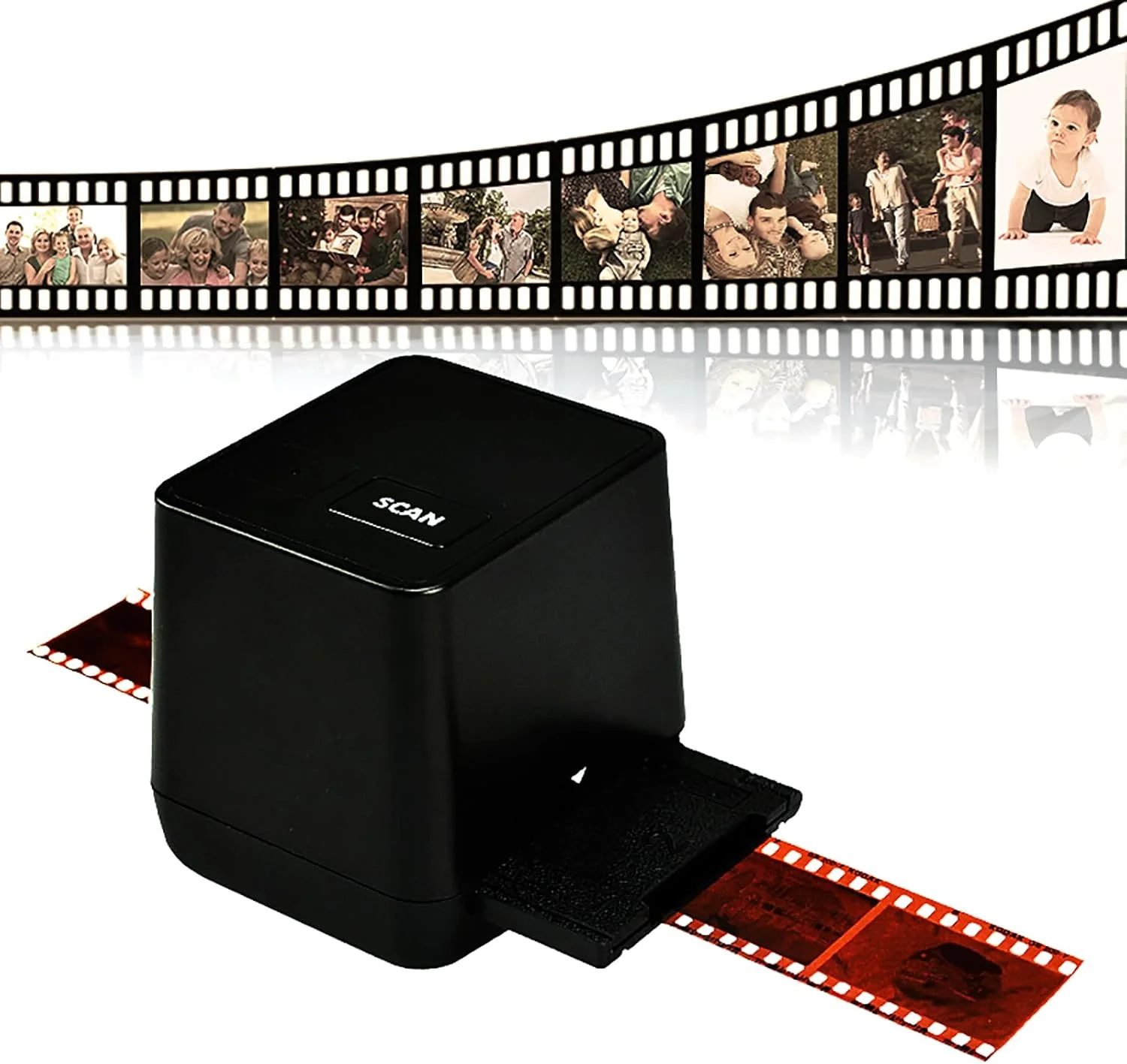 اسکنر فیلم دیجیتال ERICAT، 17.9 مگاپیکسل، تبدیل کننده نگاتیو و اسلاید، تبدیل نگاتیو و اسلاید فیلم 126/135 (35 میلی متری) به فرمت JPEG، اسکن با یک کلید و تبدیل سریع، برای خانواده، هدیه دادن