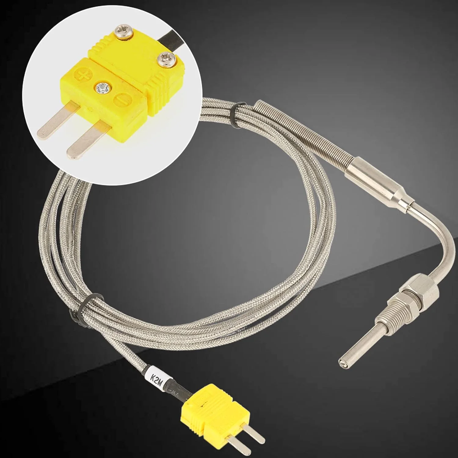 یوجگوو 4 عدد ترموکوپل نوع K اگزوز EGT، پروب گاز خروجی، حسگرهای دمای بالا رزوه ای یوجگوو 4 عدد ترموکوپل نوع K اگزوز EGT، پروب گاز خروجی، حسگرهای دمای بالا رزوه ای