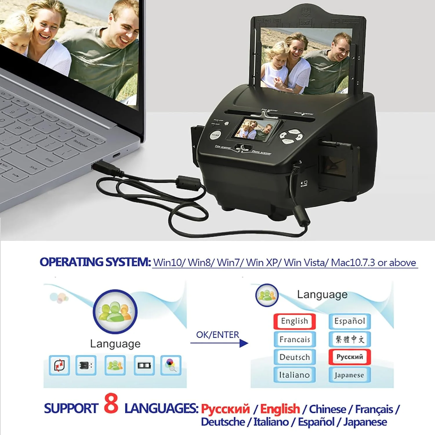 اسکنر فیلم عکس دیجیتال ERICAT، اسکنر نگاتیو اسلاید 16 مگاپیکسلی با حسگر 8.1 مگاپیکسلی، تبدیل عکس فیلم و کارت نام، اسکن تک لمسی و دیجیتالی کردن خاطرات شما، برای دفتر، خانه اسکنر فیلم عکس دیجیتال ERICAT، اسکنر نگاتیو اسلاید 16 مگاپیکسلی با حسگر 8.1 مگاپیکسلی، تبدیل عکس فیلم و کارت نام، اسکن تک لمسی و دیجیتالی کردن خاطرات شما، برای دفتر، خانه