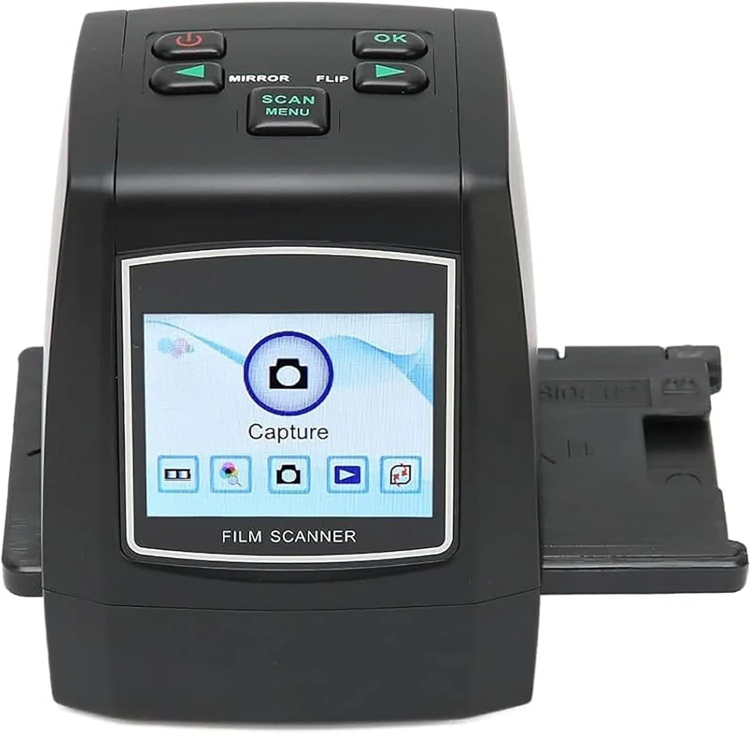 اسکنر اسلاید فیلم دیجیتال کوچک، اسکنر عکس، می تواند اسلایدهای 135، 126kpk، 110، 8، تک رنگ را به تصاویر JPEG با 220000 پیکسل تبدیل کند