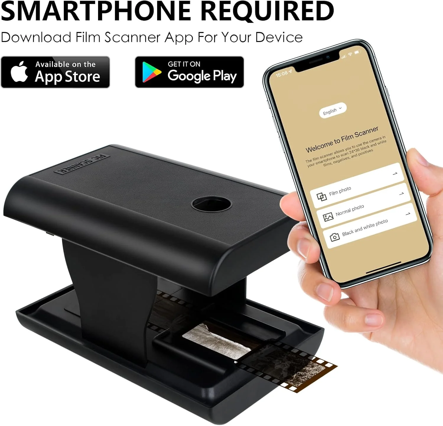 اسکنر فیلم 35 میلیمتری موبایل DGODRT، اسکنر اسلاید برای اسلایدهای قدیمی، تبدیل اسلایدها و نگاتیوهای 35 میلیمتری (سیاه و سفید و رنگی) به عکسهای دیجیتال با تلفن همراه شما، پشتیبانی از ویرایش و اشتراکگذاری اسکنر فیلم 35 میلیمتری موبایل DGODRT، اسکنر اسلاید برای اسلایدهای قدیمی، تبدیل اسلایدها و نگاتیوهای 35 میلیمتری (سیاه و سفید و رنگی) به عکسهای دیجیتال با تلفن همراه شما، پشتیبانی از ویرایش و اشتراکگذاری