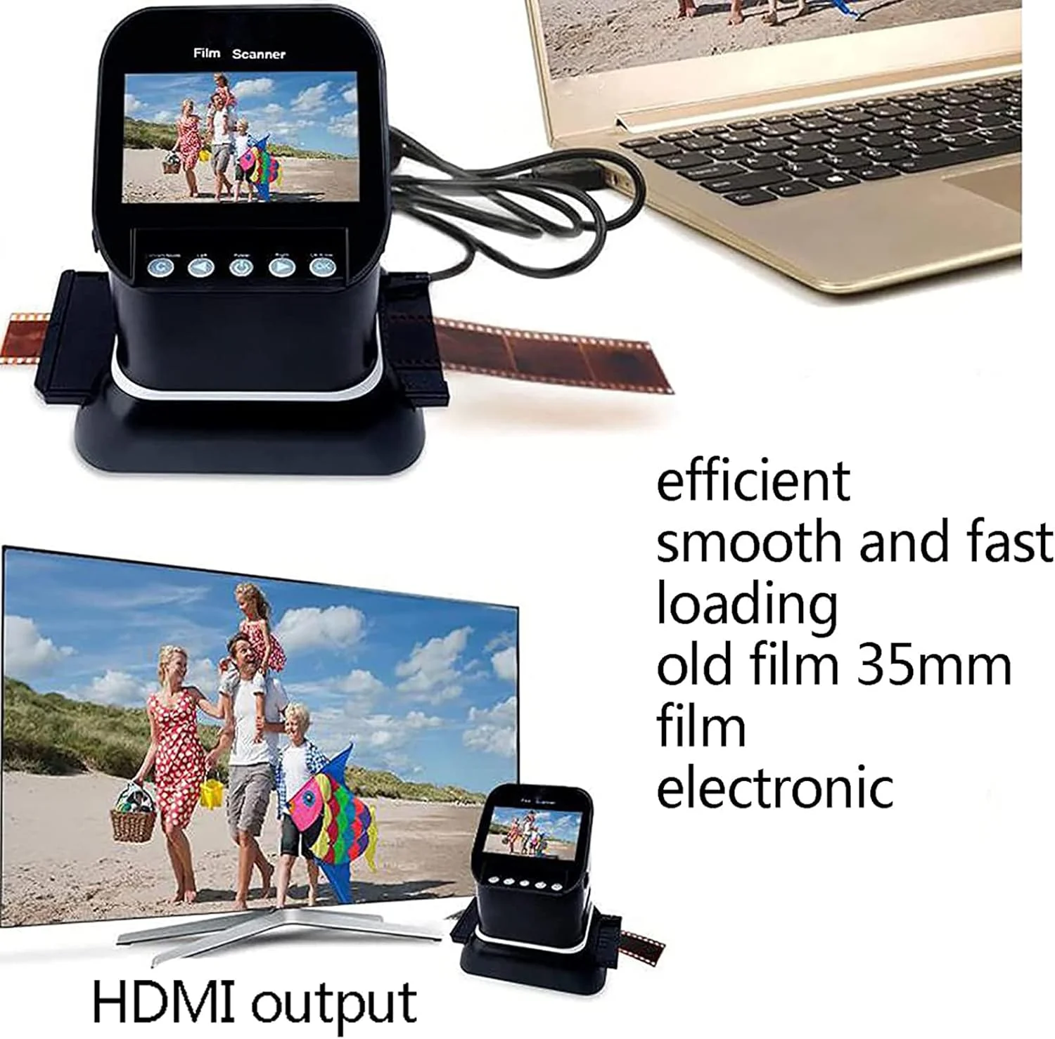 اسکنر اسلاید فیلم، لنز دوگانه، وضوح بالاتر، اسکنر فیلم با وضوح بالا 120، پشتیبانی از 5 نوع فیلم 120، صفحه نمایش LCD 4.3 اینچی، اسکنر فیلم، ذخیره سازی الکترونیکی برای نگاتیو و اسلاید به دیجیتال اسکنر اسلاید فیلم، لنز دوگانه، وضوح بالاتر، اسکنر فیلم با وضوح بالا 120، پشتیبانی از 5 نوع فیلم 120، صفحه نمایش LCD 4.3 اینچی، اسکنر فیلم، ذخیره سازی الکترونیکی برای نگاتیو و اسلاید به دیجیتال