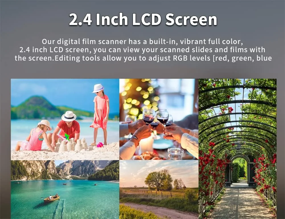 اسکنر فیلم و اسلاید با رزولوشن بالا 22 مگاپیکسل، تبدیل نگاتیو رنگی و سیاه و سفید، فیلم 135/35 میلیمتری، نگاتیو اسلاید/عکس/سند/کارت ویزیت به JPG، پشتیبانی از خروجی USB اسکنر فیلم و اسلاید با رزولوشن بالا 22 مگاپیکسل، تبدیل نگاتیو رنگی و سیاه و سفید، فیلم 135/35 میلیمتری، نگاتیو اسلاید/عکس/سند/کارت ویزیت به JPG، پشتیبانی از خروجی USB
