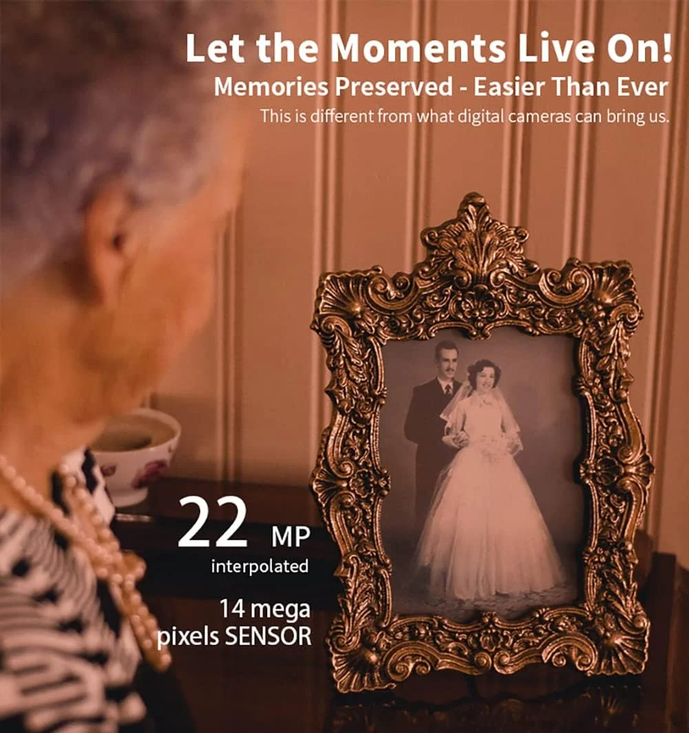 اسکنر عکس و اسلاید فیلم با صفحه نمایش 2.4 اینچی LCD و رزولوشن بالا 22 مگاپیکسل برای تبدیل نگاتیو رنگی و سیاه و سفید 35 میلی متری/135، 126، 110، اسلایدها و نگاتیوهای سوپر 8 به تصاویر دیجیتال اسکنر عکس و اسلاید فیلم با صفحه نمایش 2.4 اینچی LCD و رزولوشن بالا 22 مگاپیکسل برای تبدیل نگاتیو رنگی و سیاه و سفید 35 میلی متری/135، 126، 110، اسلایدها و نگاتیوهای سوپر 8 به تصاویر دیجیتال