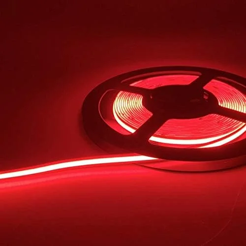 نوار ال ای دی متراکم ZZEL ZYEL، عرض 8 میلی متر، DC12V 24V، نوار دیود ساطع کننده نور COB بدون نقطه، نور روبان خطی 480 دیود ساطع کننده نور/M 9 وات/متر سفید سرد/گرم/طبیعی