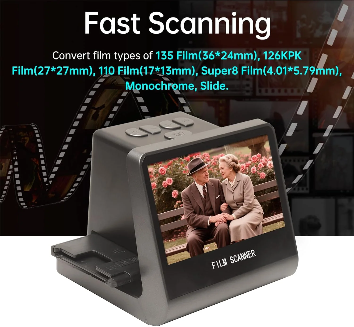 اسکنر فیلم Asixxsix، تبدیل فیلم های 135، 110، 126KPK، Super8 و اسلایدهای تک رنگ به عکس های دیجیتال JPEG، دارای حافظه داخلی 16 گیگابایتی و صفحه نمایش ال سی دی 5 اینچی، پشتیبانی از کامپیوتر و تلویزیون برای ویندوز 7، 8، 10 اسکنر فیلم Asixxsix، تبدیل فیلم های 135، 110، 126KPK، Super8 و اسلایدهای تک رنگ به عکس های دیجیتال JPEG، دارای حافظه داخلی 16 گیگابایتی و صفحه نمایش ال سی دی 5 اینچی، پشتیبانی از کامپیوتر و تلویزیون برای ویندوز 7، 8، 10