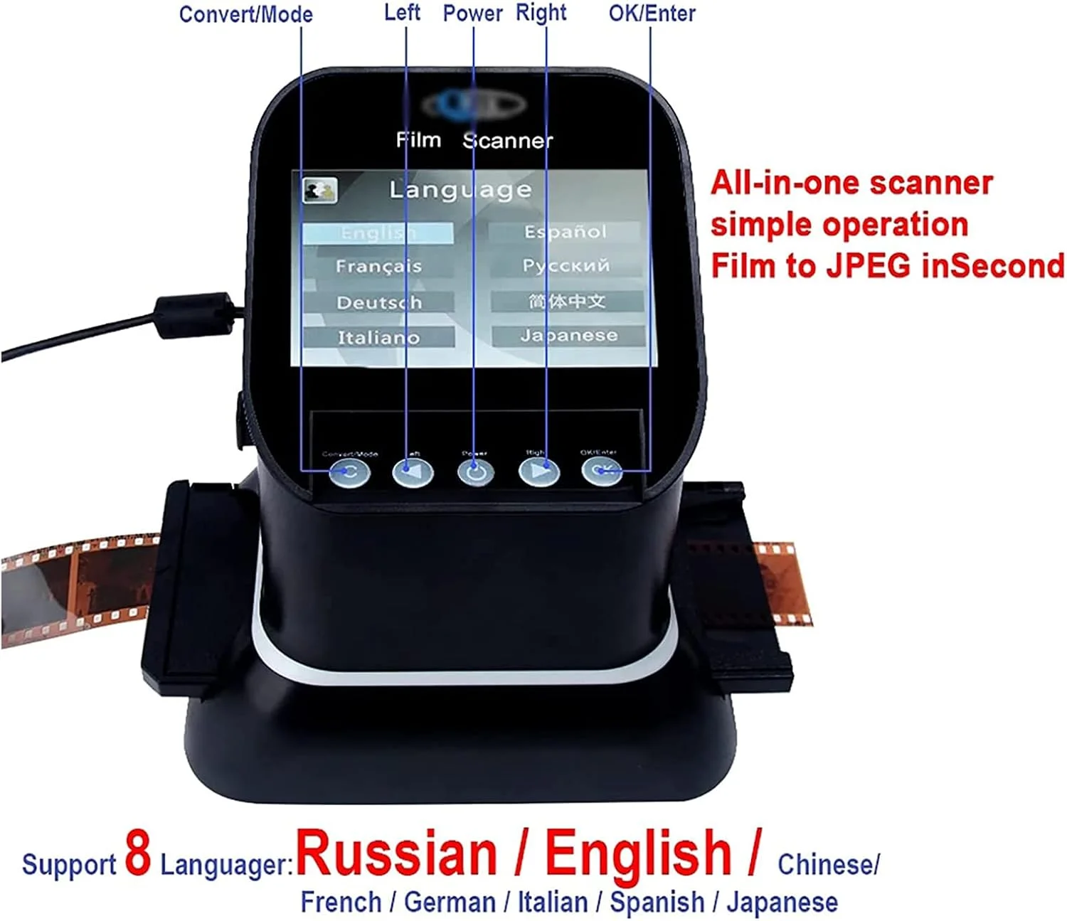 اسکنر فیلم و اسلاید، اسکنر فیلم و اسلاید با صفحه نمایش 4.3 اینچی LCD، همه در یک 22 مگاپیکسلی، اسکنر فیلم با رزولوشن بالا 120، صفحه نمایش LCD 1080P، مبدل فیلم دیجیتال اسکنر فیلم و اسلاید، اسکنر فیلم و اسلاید با صفحه نمایش 4.3 اینچی LCD، همه در یک 22 مگاپیکسلی، اسکنر فیلم با رزولوشن بالا 120، صفحه نمایش LCD 1080P، مبدل فیلم دیجیتال