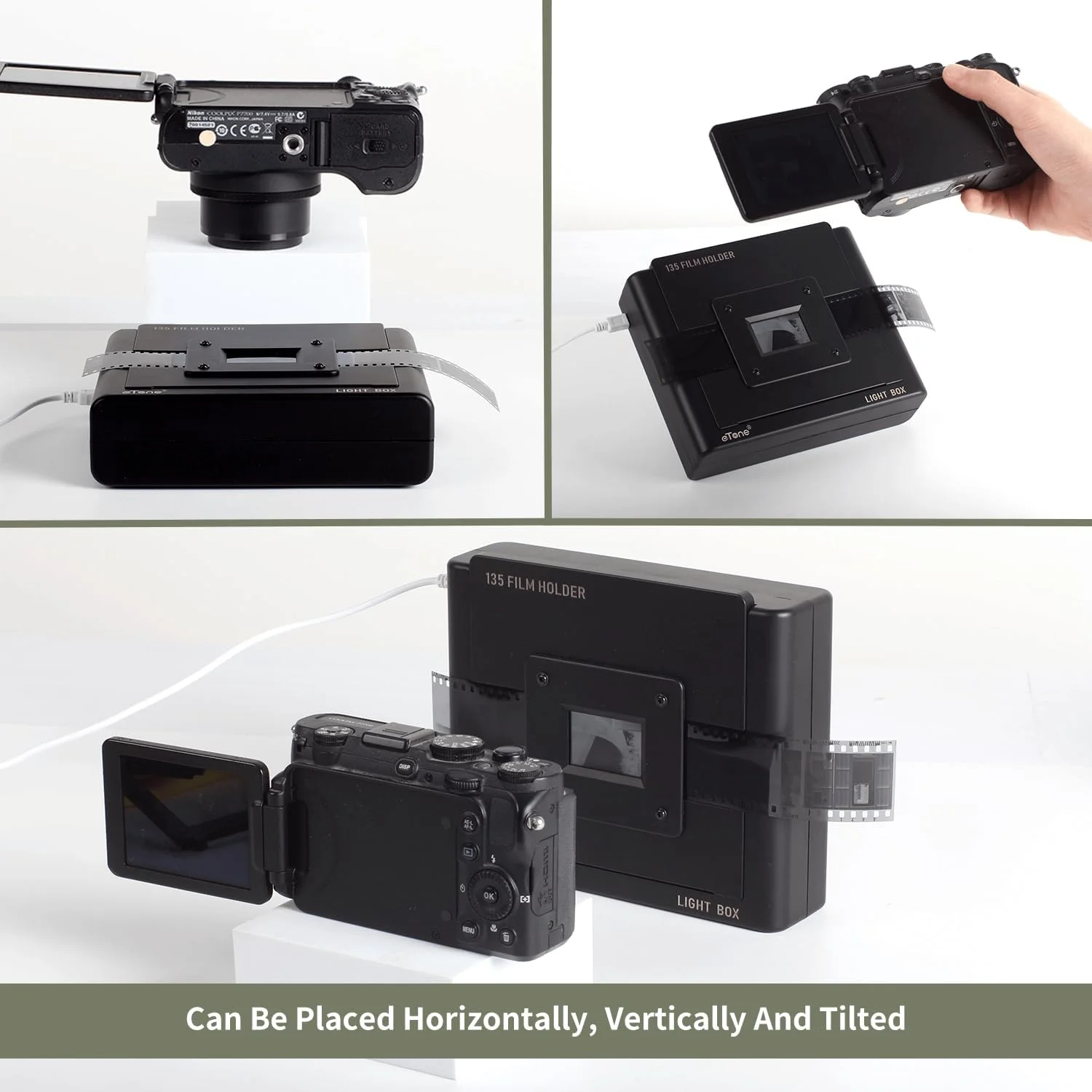 AECAM - اسکنر فیلم 35/135 میلیمتری eTone، نمایشگر فیلم 120 4x5، اسکن، مشاهده، دیجیتالی کردن، تبدیل و کپی نگاتیوها، نور LED قابل تنظیم (نگهدارنده فیلم 4x5) AECAM - اسکنر فیلم 35/135 میلیمتری eTone، نمایشگر فیلم 120 4x5، اسکن، مشاهده، دیجیتالی کردن، تبدیل و کپی نگاتیوها، نور LED قابل تنظیم (نگهدارنده فیلم 4x5)