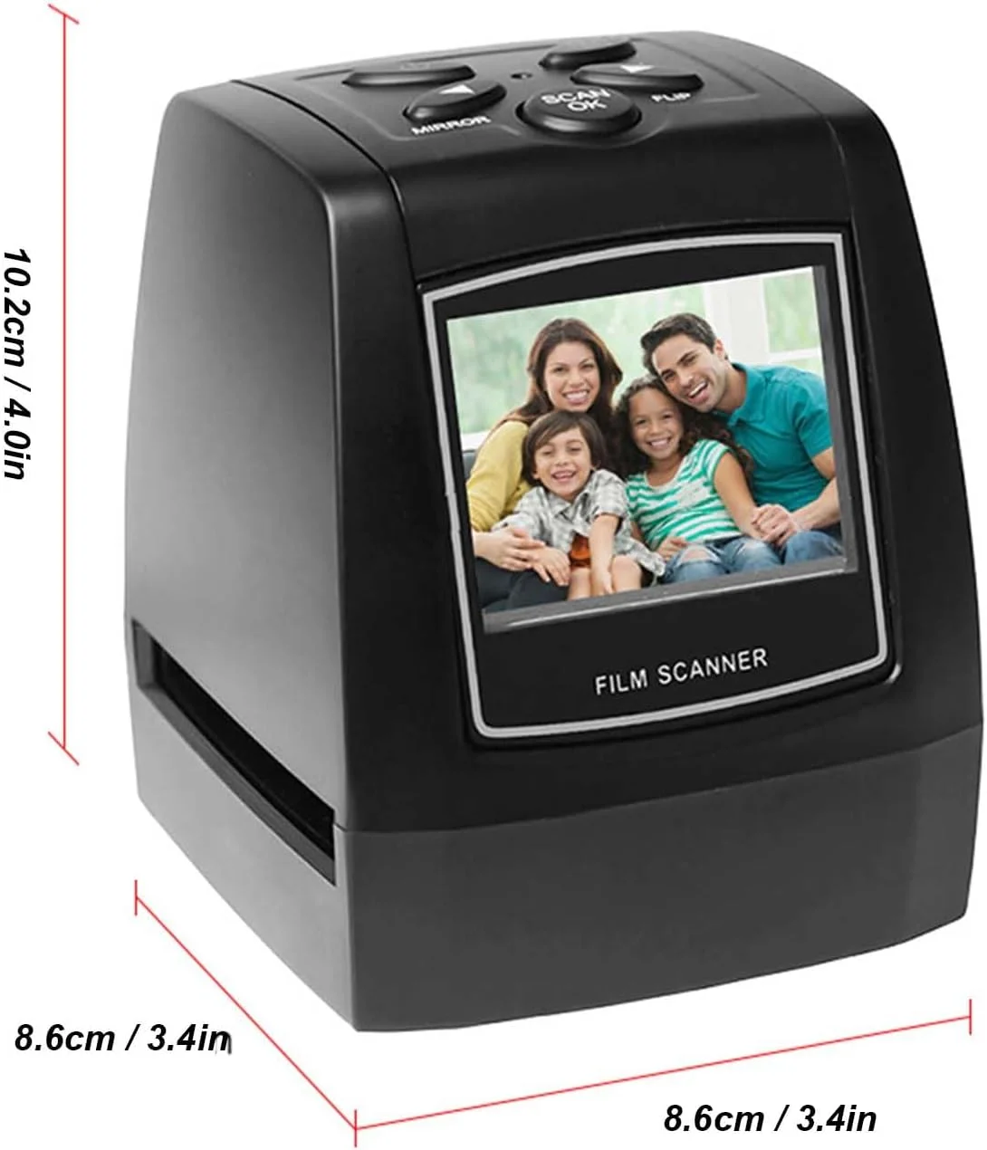 اسکنر فیلم Cryfokt، اسکنر فیلم نگاتیو 35 میلی متری 135 میلی متری با صفحه نمایش 2.36 اینچی TFT LCD برای 7 و Vista، اسکنرهای نگاتیو به تصاویر دیجیتال JPEG 5 مگاپیکسلی، پشتیبانی از پیش نمایش، پخش و ویرایش