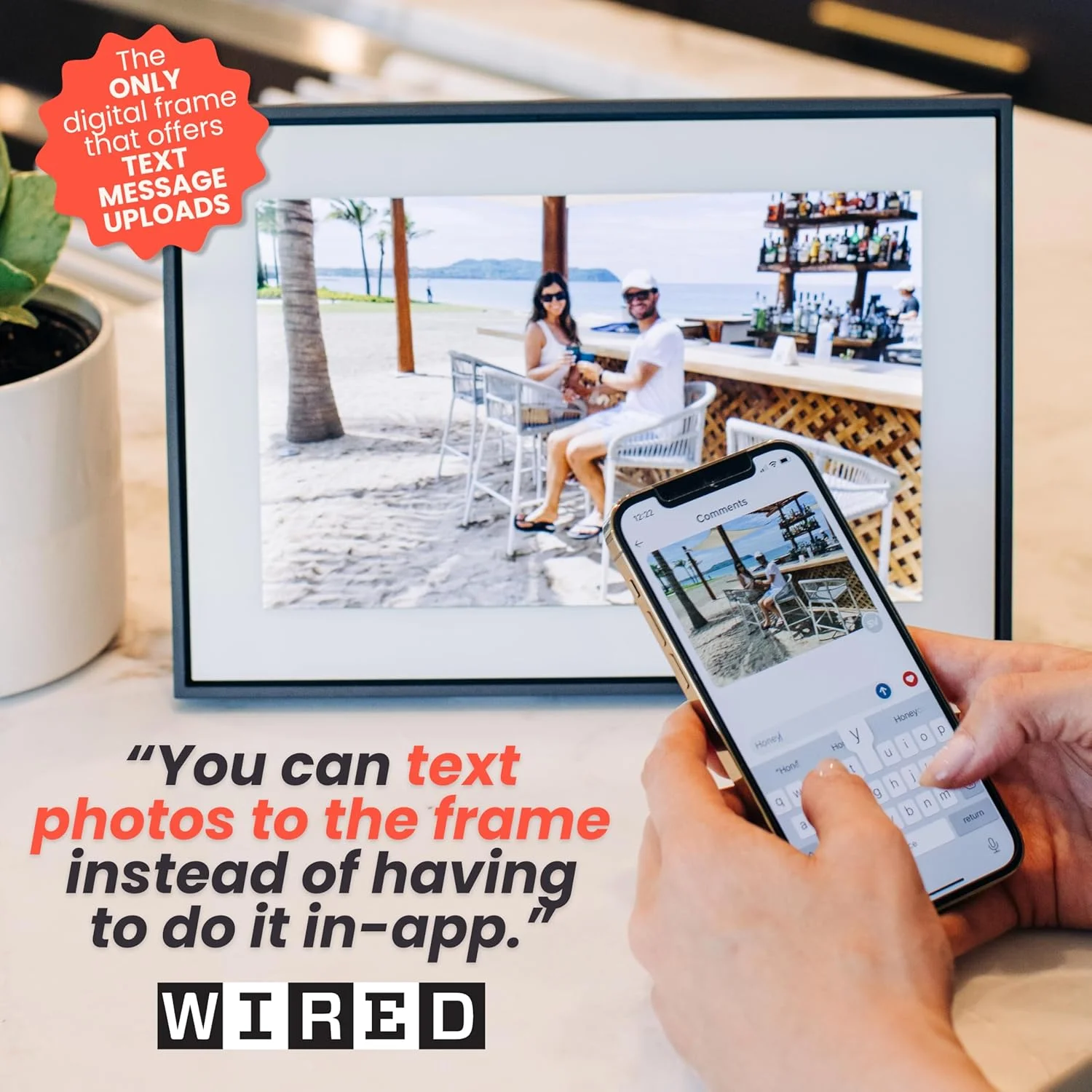 قاب عکس دیجیتال وای فای با صفحه لمسی، نمایشگر 10 اینچی، تنها قاب با قابلیت ارسال مستقیم عکس از طریق پیامک، استفاده آسان از طریق اپلیکیشن، هدیه ای برای حفظ ارتباط دوستان و خانواده قاب عکس دیجیتال وای فای با صفحه لمسی، نمایشگر 10 اینچی، تنها قاب با قابلیت ارسال مستقیم عکس از طریق پیامک، استفاده آسان از طریق اپلیکیشن، هدیه ای برای حفظ ارتباط دوستان و خانواده