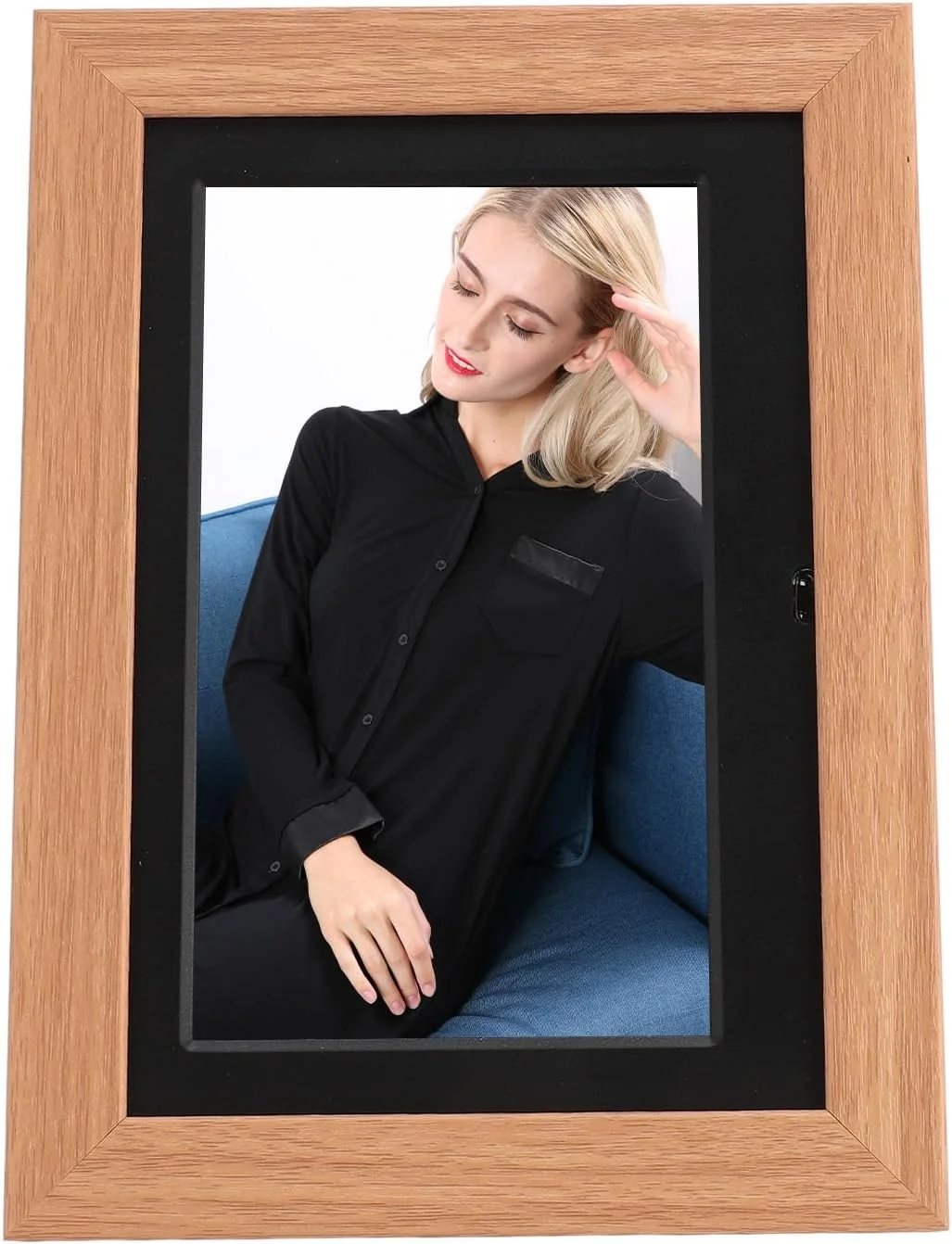 قاب عکس دیجیتال، قاب عکس الکترونیکی چوبی 7 اینچی IPS HD با کنترل از راه دور و موسیقی پس زمینه، برای دکوراسیون منزل (دوشاخه UK) قاب عکس دیجیتال، قاب عکس الکترونیکی چوبی 7 اینچی IPS HD با کنترل از راه دور و موسیقی پس زمینه، برای دکوراسیون منزل (دوشاخه UK)