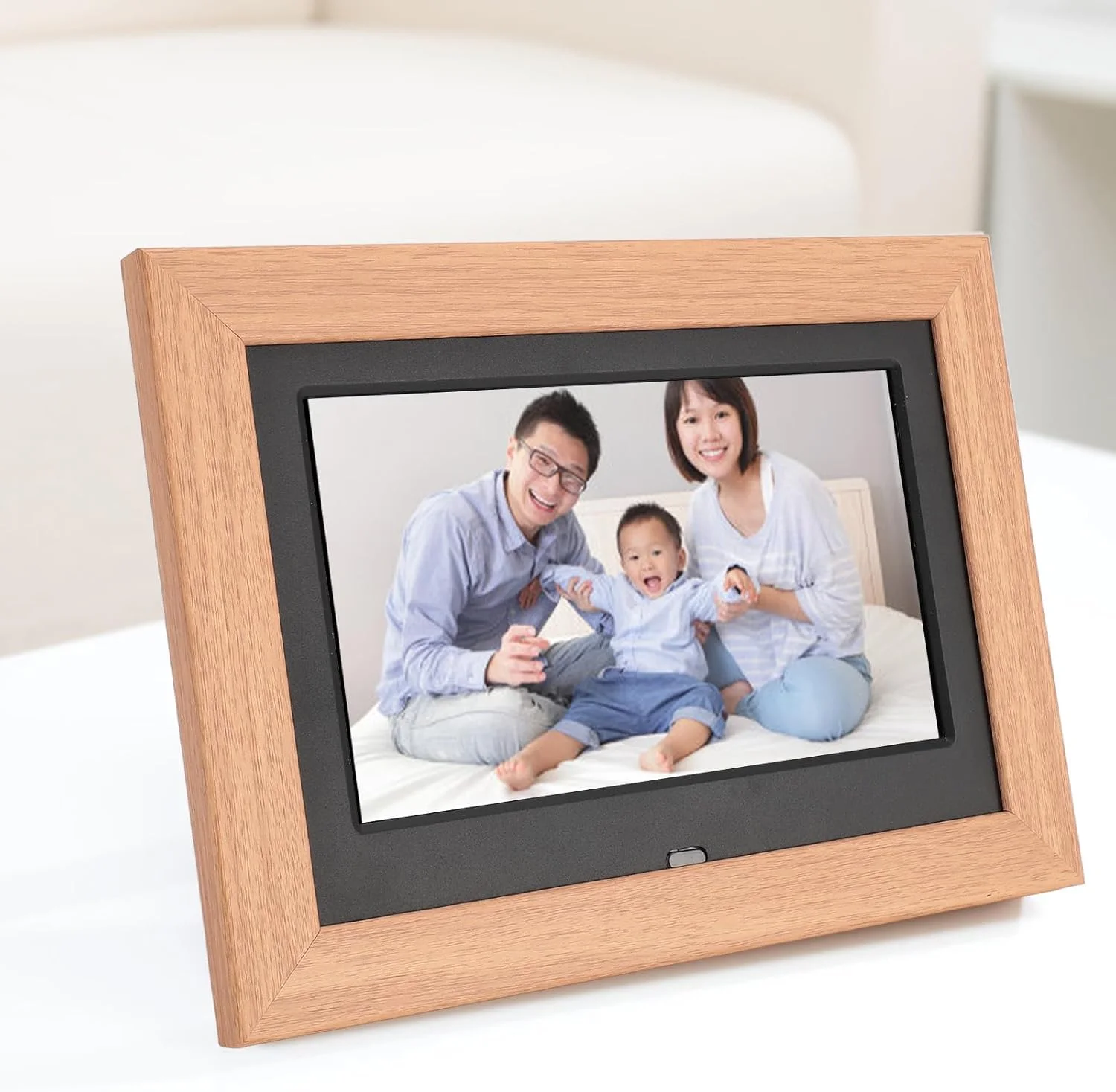 قاب عکس دیجیتال، قاب عکس الکترونیکی چوبی 7 اینچی IPS HD با کنترل از راه دور و موسیقی پس زمینه، برای دکوراسیون منزل (دوشاخه UK) قاب عکس دیجیتال، قاب عکس الکترونیکی چوبی 7 اینچی IPS HD با کنترل از راه دور و موسیقی پس زمینه، برای دکوراسیون منزل (دوشاخه UK)