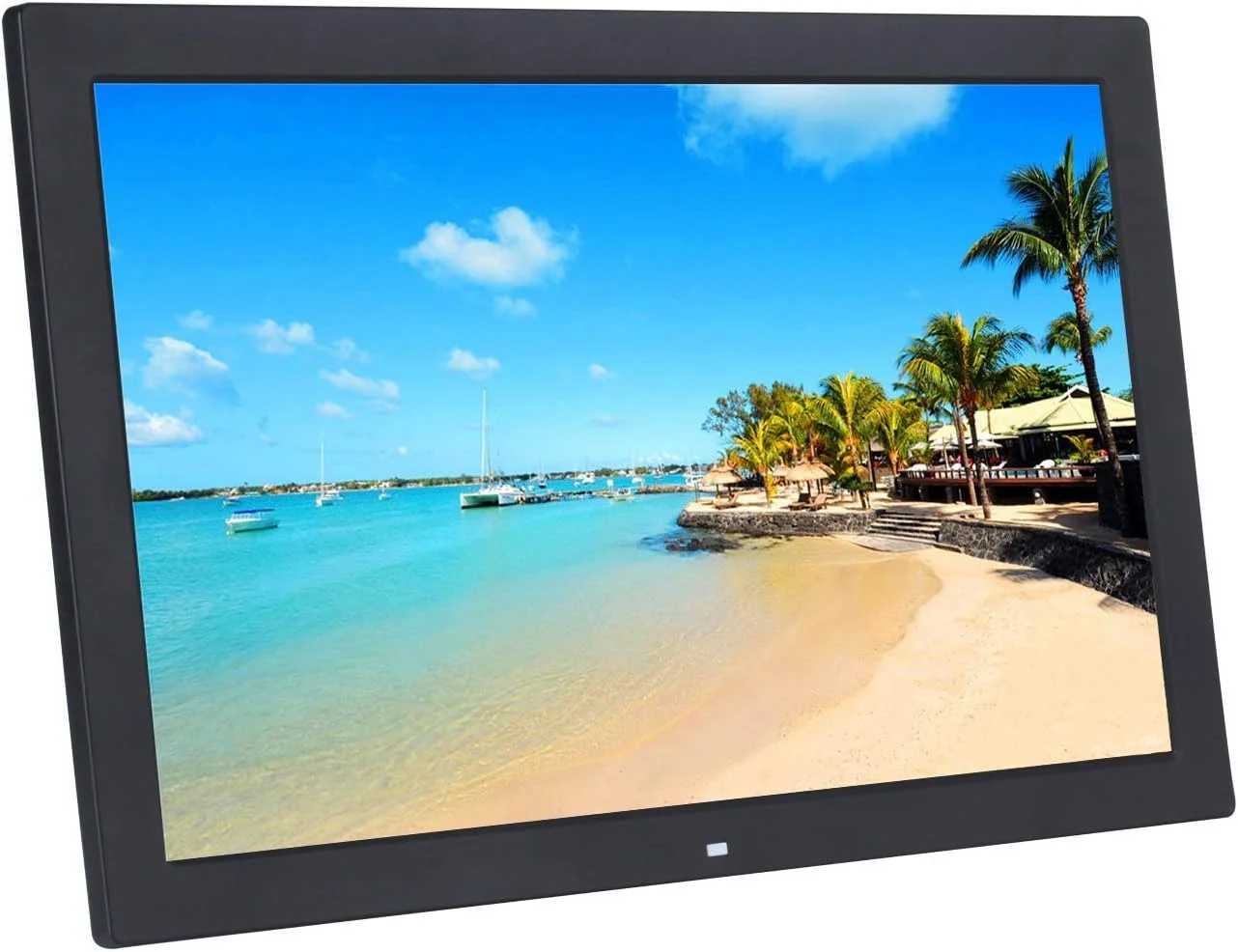 قاب عکس دیجیتال 18.5 اینچی فوق العاده نازک، دستگاه تبلیغاتی، آلبوم الکترونیکی، قاب عکس دیجیتال LED با کیفیت بالا، صفحه نمایش عریض، پخش کننده ویدئو موسیقی، زمانبندی روشن و خاموش