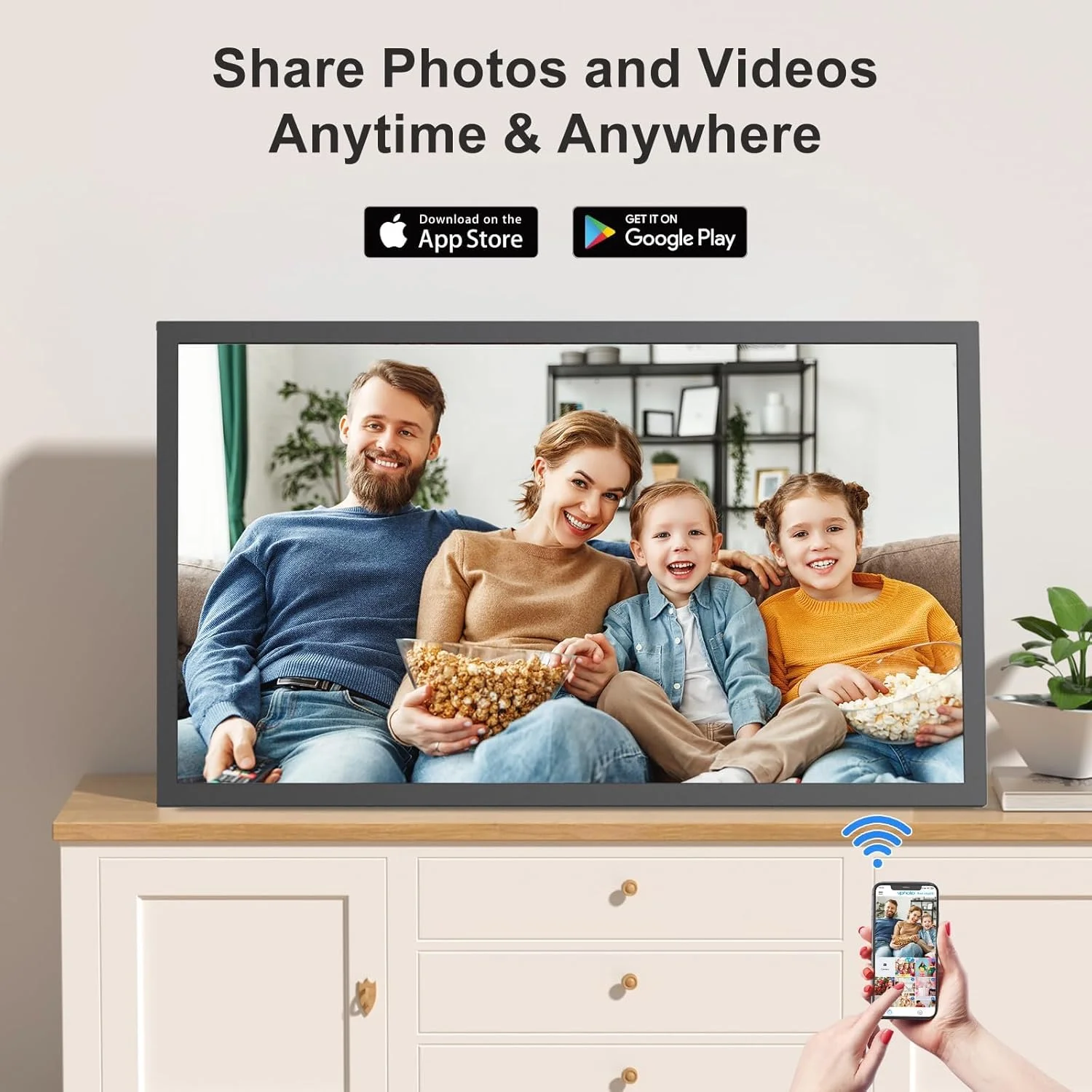 قاب عکس دیجیتال بزرگ 21.5 اینچی - قاب عکس دیجیتال IPS FHD WiFi با کیفیت 1920x1080، حافظه 32 گیگابایتی 1080P، همگام سازی تلفن، چرخش خودکار، قابلیت نصب روی دیوار، اشتراک گذاری عکس/فیلم از طریق برنامه ایمیل، هدیه برای مادر و پدر قاب عکس دیجیتال بزرگ 21.5 اینچی - قاب عکس دیجیتال IPS FHD WiFi با کیفیت 1920x1080، حافظه 32 گیگابایتی 1080P، همگام سازی تلفن، چرخش خودکار، قابلیت نصب روی دیوار، اشتراک گذاری عکس/فیلم از طریق برنامه ایمیل، هدیه برای مادر و پدر