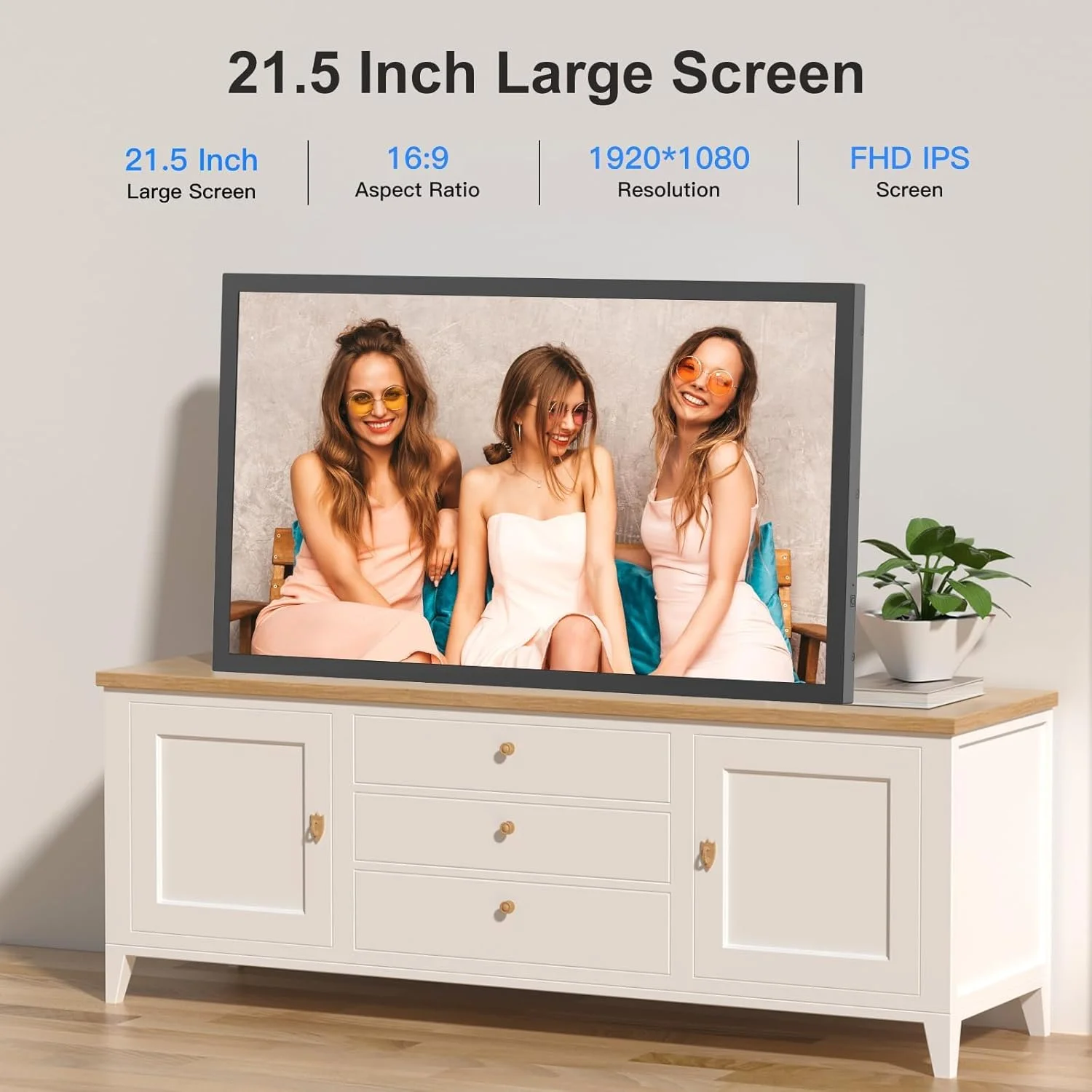 قاب عکس دیجیتال بزرگ 21.5 اینچی - قاب عکس دیجیتال IPS FHD WiFi با کیفیت 1920x1080، حافظه 32 گیگابایتی 1080P، همگام سازی تلفن، چرخش خودکار، قابلیت نصب روی دیوار، اشتراک گذاری عکس/فیلم از طریق برنامه ایمیل، هدیه برای مادر و پدر قاب عکس دیجیتال بزرگ 21.5 اینچی - قاب عکس دیجیتال IPS FHD WiFi با کیفیت 1920x1080، حافظه 32 گیگابایتی 1080P، همگام سازی تلفن، چرخش خودکار، قابلیت نصب روی دیوار، اشتراک گذاری عکس/فیلم از طریق برنامه ایمیل، هدیه برای مادر و پدر