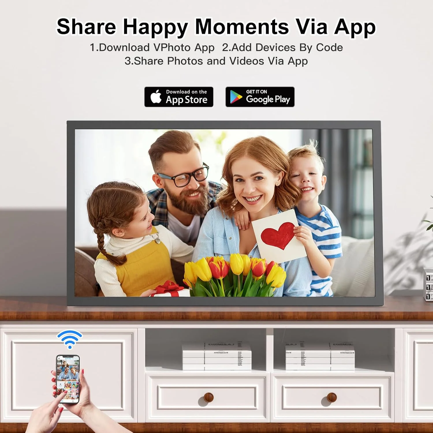 قاب عکس دیجیتال بزرگ وای فای 21.5 اینچی - 32 گیگابایت، IPS FHD 1920x1080، چرخش خودکار، اشتراک گذاری عکس و فیلم از طریق برنامه ایمیل، فضای ذخیره سازی ابری رایگان، قابلیت نصب روی دیوار، هدیه ای برای پدربزرگ مادربزرگ پدر مادر قاب عکس دیجیتال بزرگ وای فای 21.5 اینچی - 32 گیگابایت، IPS FHD 1920x1080، چرخش خودکار، اشتراک گذاری عکس و فیلم از طریق برنامه ایمیل، فضای ذخیره سازی ابری رایگان، قابلیت نصب روی دیوار، هدیه ای برای پدربزرگ مادربزرگ پدر مادر