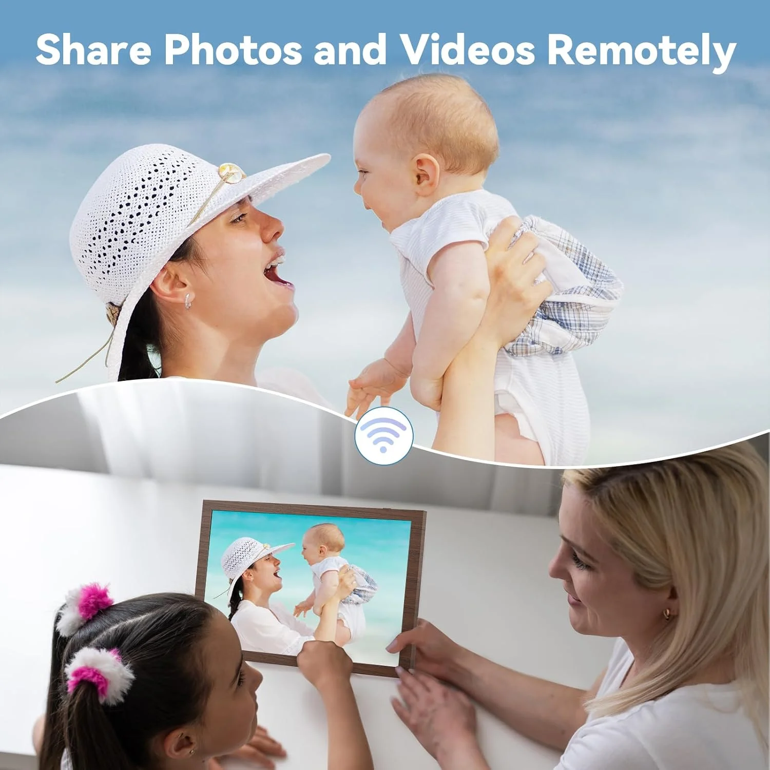 قاب عکس دیجیتال وای فای 10.1 اینچی، قاب عکس الکترونیکی هوشمند، صفحه نمایش لمسی IPS HD 1280x800، چرخش خودکار، راه اندازی آسان برای اشتراک گذاری عکس قاب عکس دیجیتال وای فای 10.1 اینچی، قاب عکس الکترونیکی هوشمند، صفحه نمایش لمسی IPS HD 1280x800، چرخش خودکار، راه اندازی آسان برای اشتراک گذاری عکس