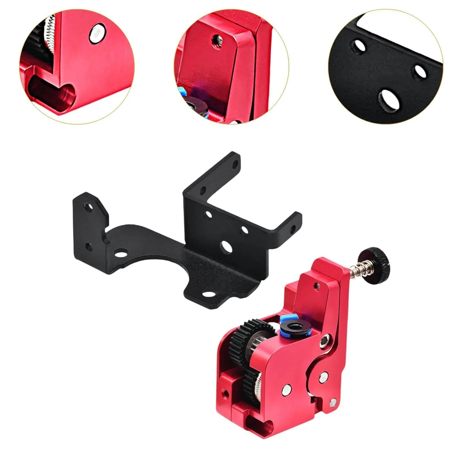 اکسترودر فیلامنت پرینتر سه بعدی، قطعه تعویضی و تعمیراتی، فیدر صنعتی مستحکم، اکسترودر دو چرخ دنده برای K1C، همراه با 1 براکت