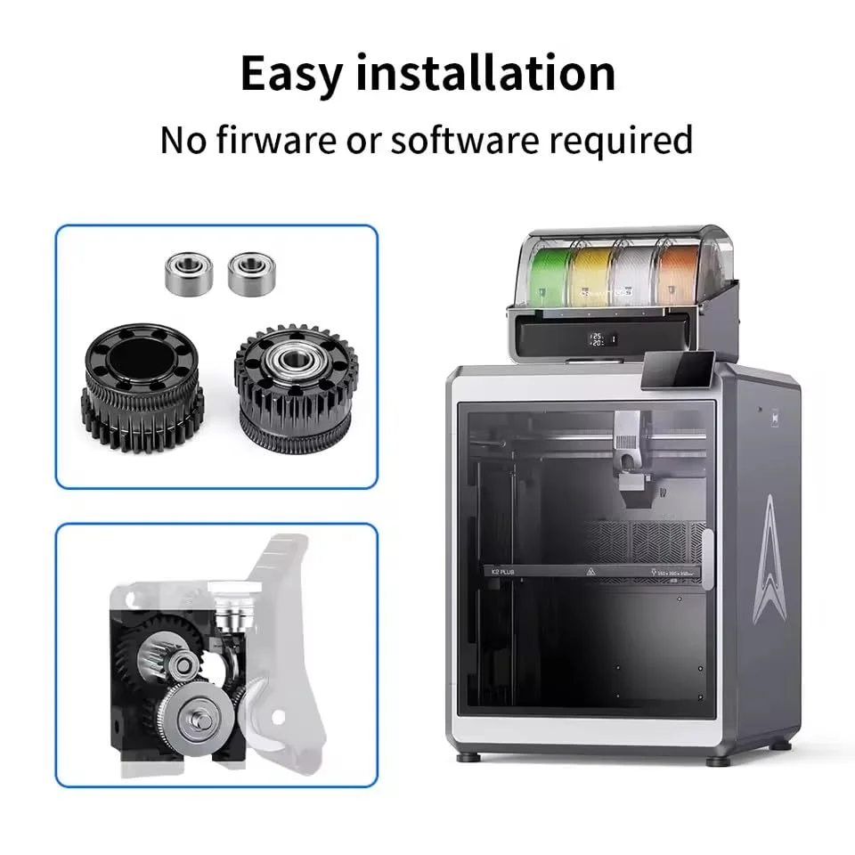 اکسترودر دنده K2 Plus برای موتور دنده K2 Plus Creality، کیت دنده اکسترودر تمام فلزی برای پرینتر سه بعدی Creality K2 Plus اکسترودر دنده K2 Plus برای موتور دنده K2 Plus Creality، کیت دنده اکسترودر تمام فلزی برای پرینتر سه بعدی Creality K2 Plus