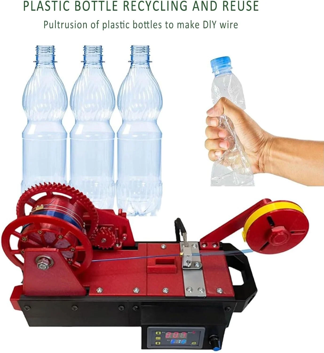 سازنده فیلامنت بازیافتی سه بعدی PET، اکسترودرهای پرینتر سه بعدی با نمایشگر دیجیتال، دما و سرعت قابل تنظیم، سازنده فیلامنت رومیزی برای خانواده ها، سازندگان DIY (رنگ) سازنده فیلامنت بازیافتی سه بعدی PET، اکسترودرهای پرینتر سه بعدی با نمایشگر دیجیتال، دما و سرعت قابل تنظیم، سازنده فیلامنت رومیزی برای خانواده ها، سازندگان DIY (رنگ)