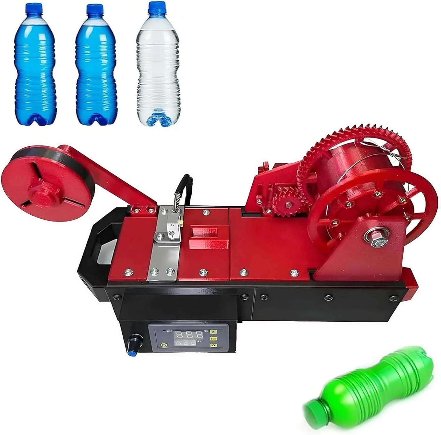 اکسترودر چاپگر سه بعدی رومیزی، دستگاه اکسترودر فیلامنت رومیزی، دستگاه تبدیل بطری PET بازیافتی به فیلامنت، تحمل خطای ±0.05mm، نازل برنجی با گرمایش سریع، مناسب برای کلاس درس، خانه، فضای سازندگان - قرمز