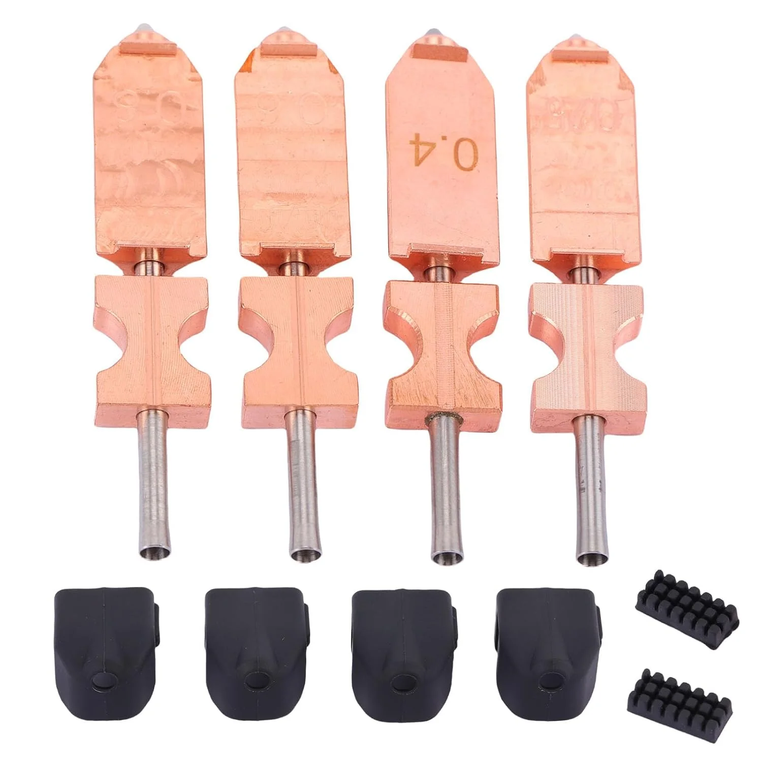 WALFRONT کیت هات‌اند پرینتر سه بعدی 4 عددی، نازل جایگزین با بلوک گرمکن برای Flashforge، با اندازه های 0.25mm، 0.4mm، 0.6mm، 0.8mm، پشتیبانی از فیلامنت های PLA، ABS، PETG، TPU، PP