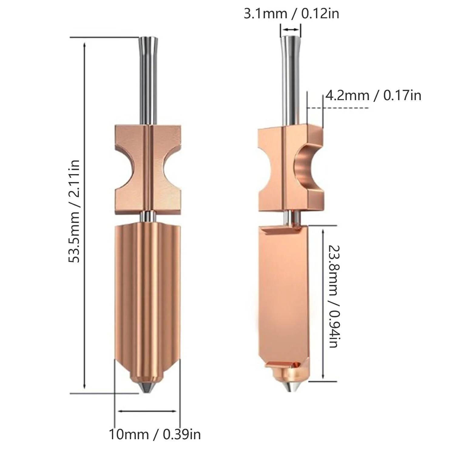 WALFRONT 4 عدد کیت هات‌اند پرینتر سه بعدی، طراحی تمام فلزی ماژولار، نازل قابل تعویض سریع 0.25mm 0.4mm 0.6mm 0.8mm برای Flashforge